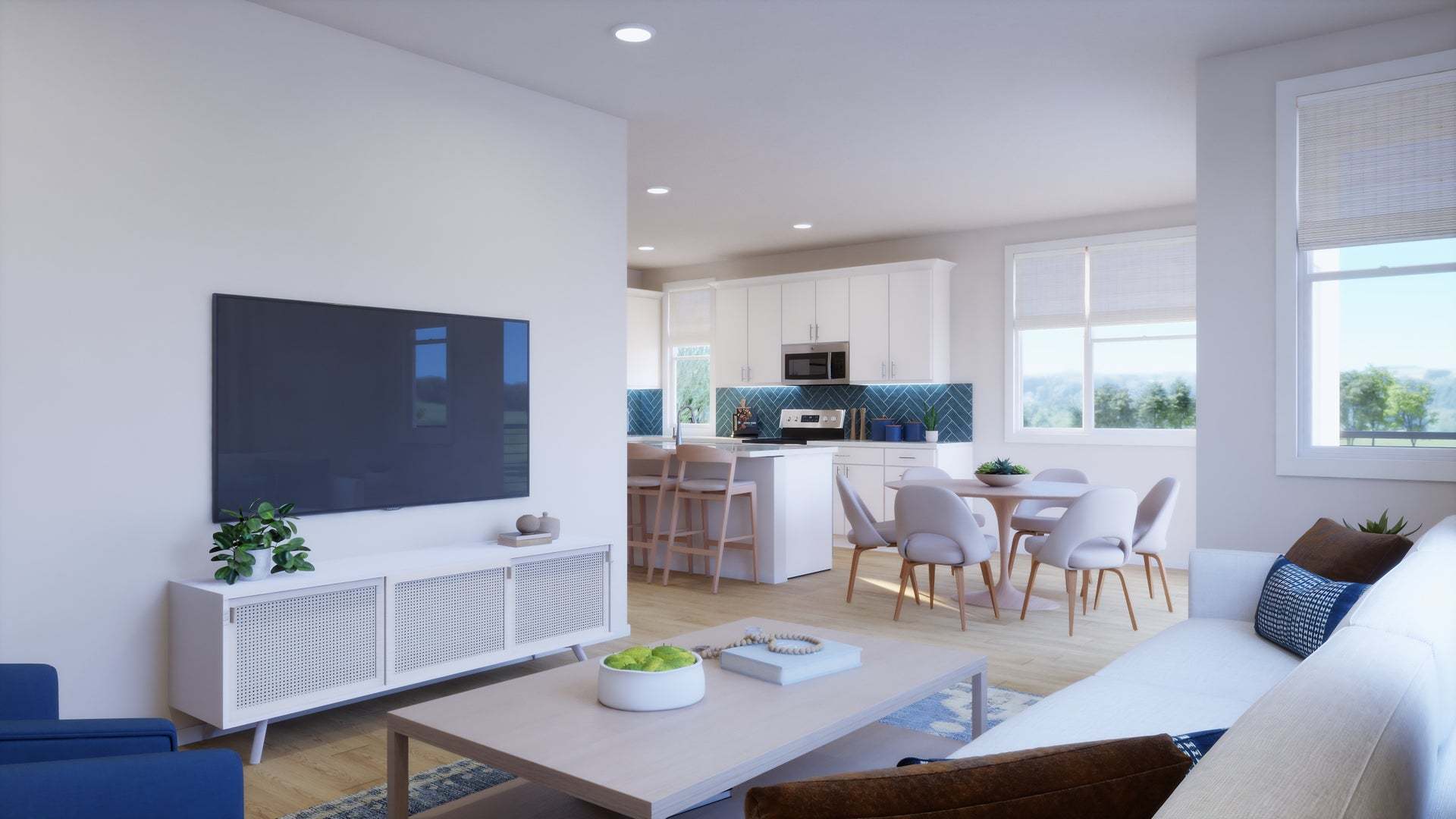 Petal at Florita | Plan 2 | Great Room | Rendering