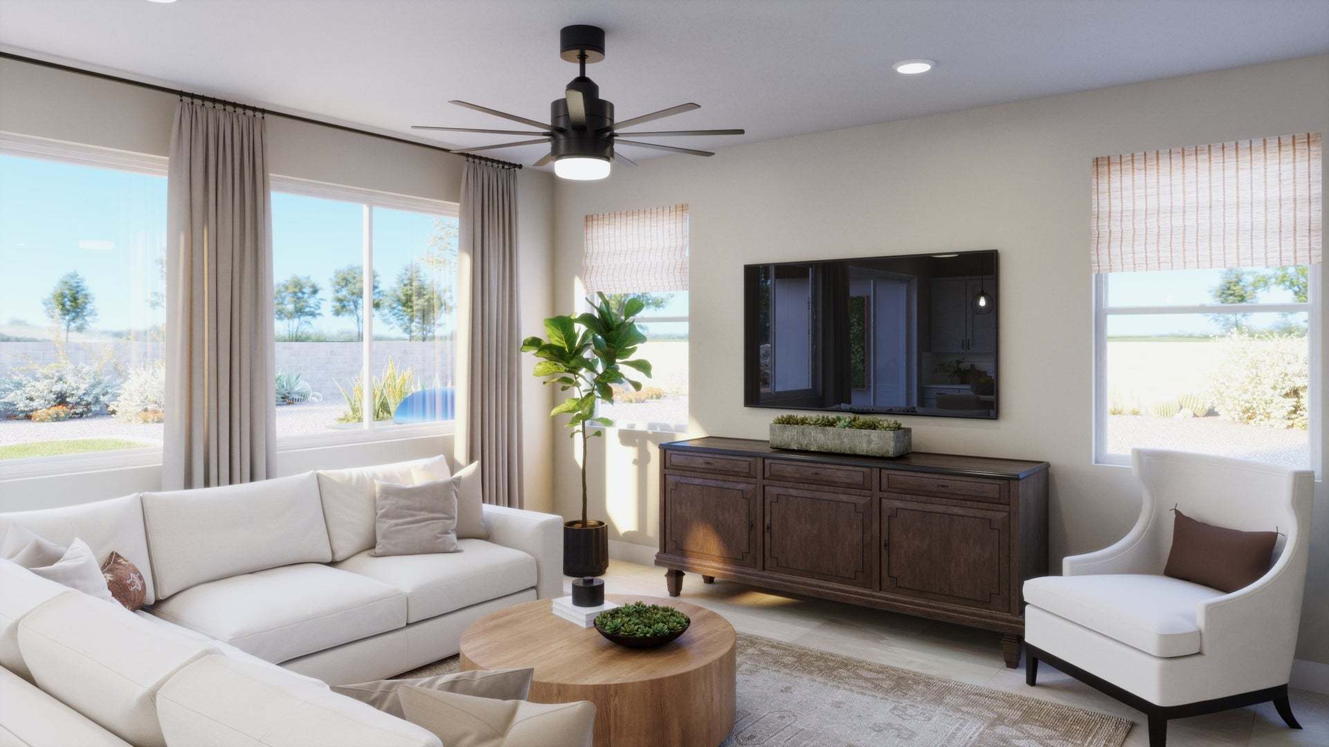 Lyra at Elaris | Plan 1 | Great Room | Interior Rendering