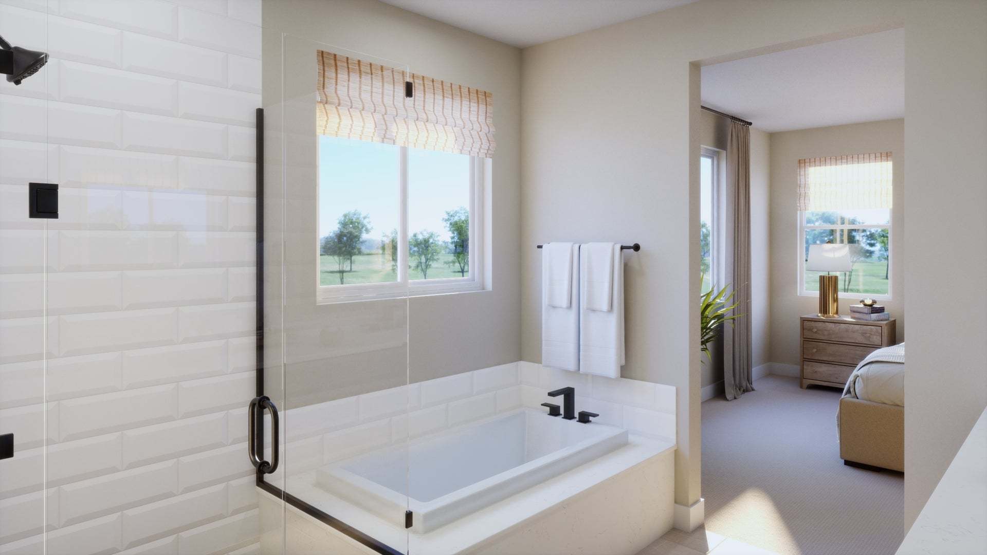 Lyra at Elaris | Plan 1 | Primary Bathroom | Interior Rendering