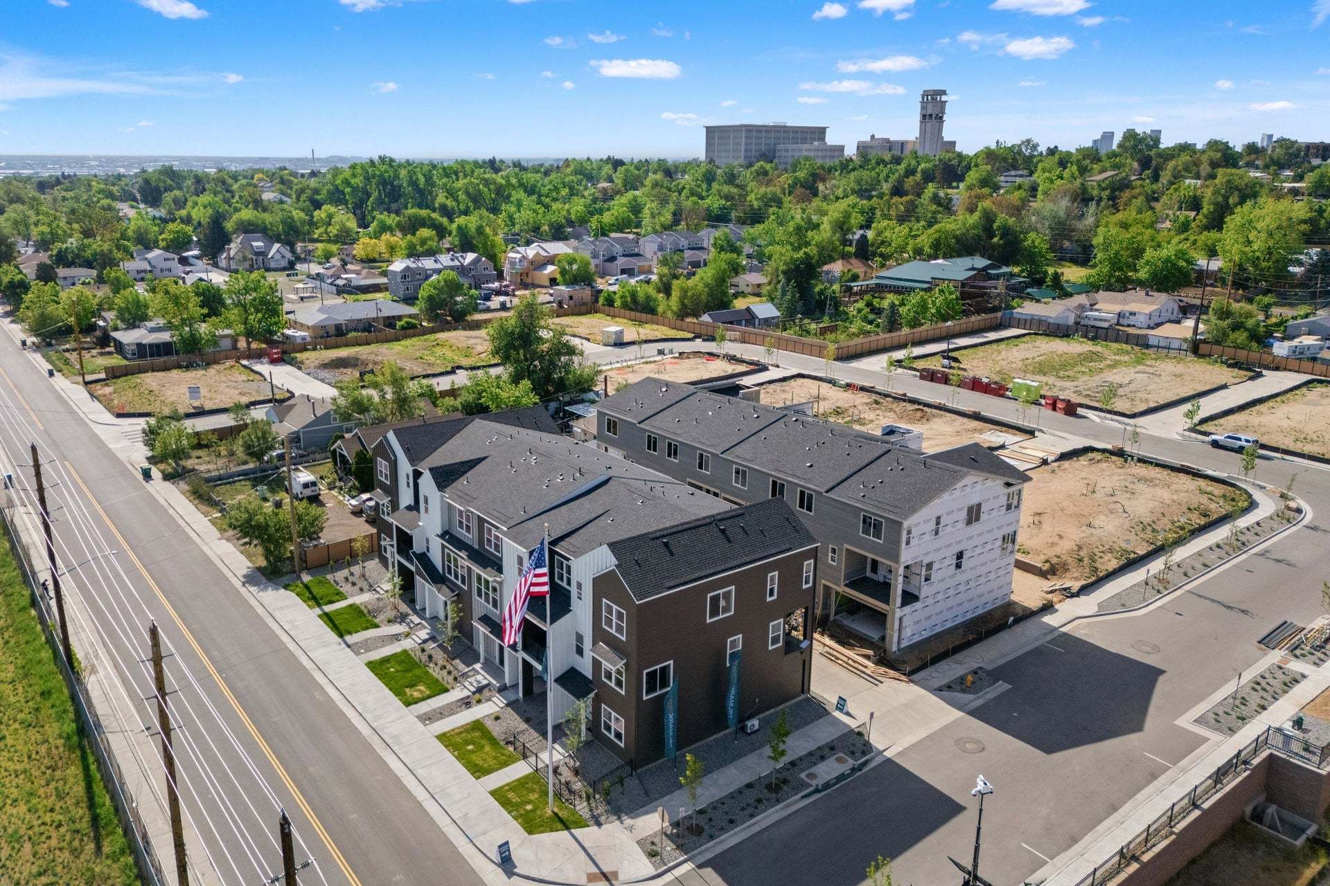 Berkeley Villas by Trumark Homes in Denver, CO | Aerial View