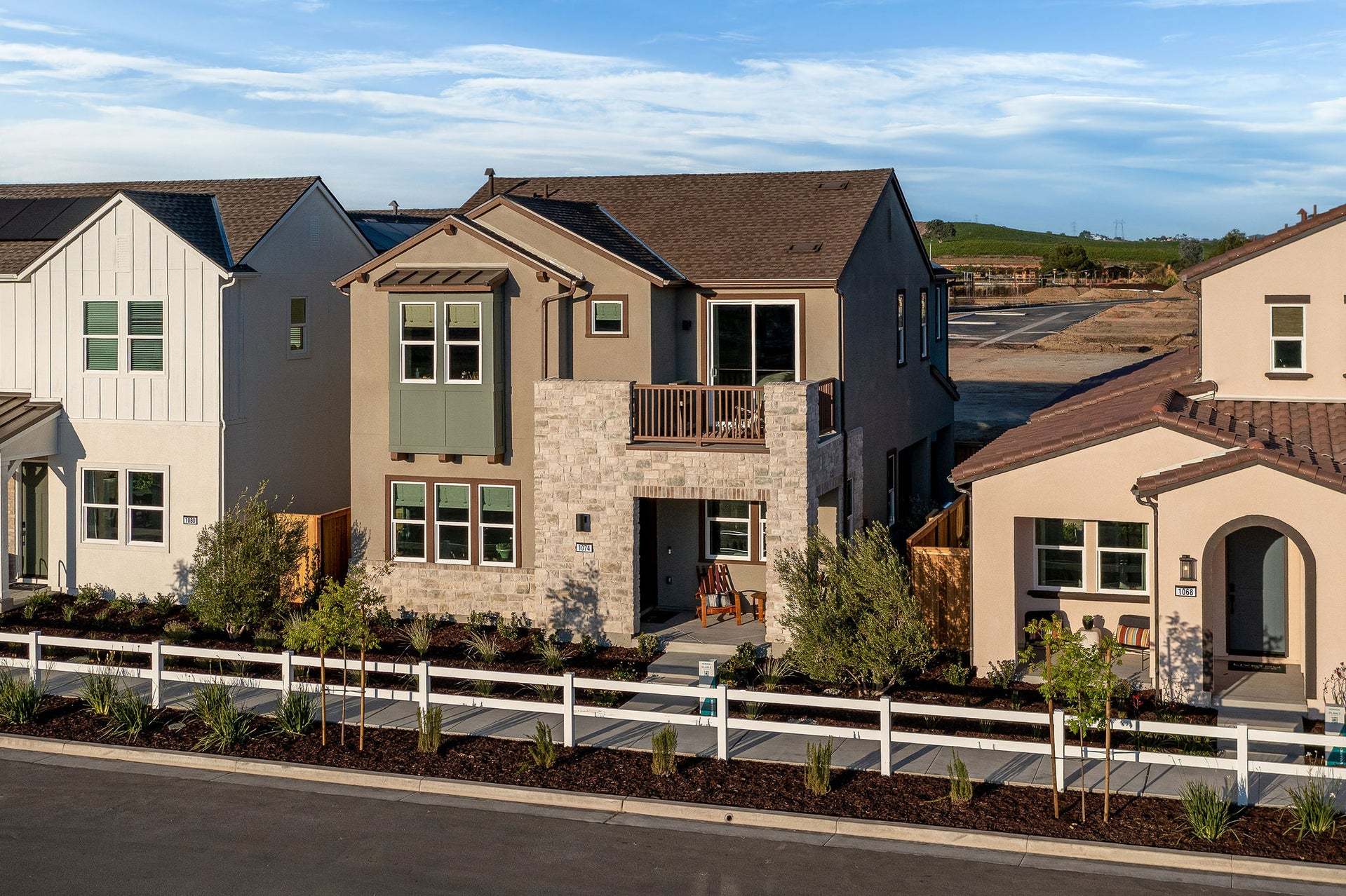 Morada | Plan 3 Model Exterior| Streetscene |  Paso Robles, CA