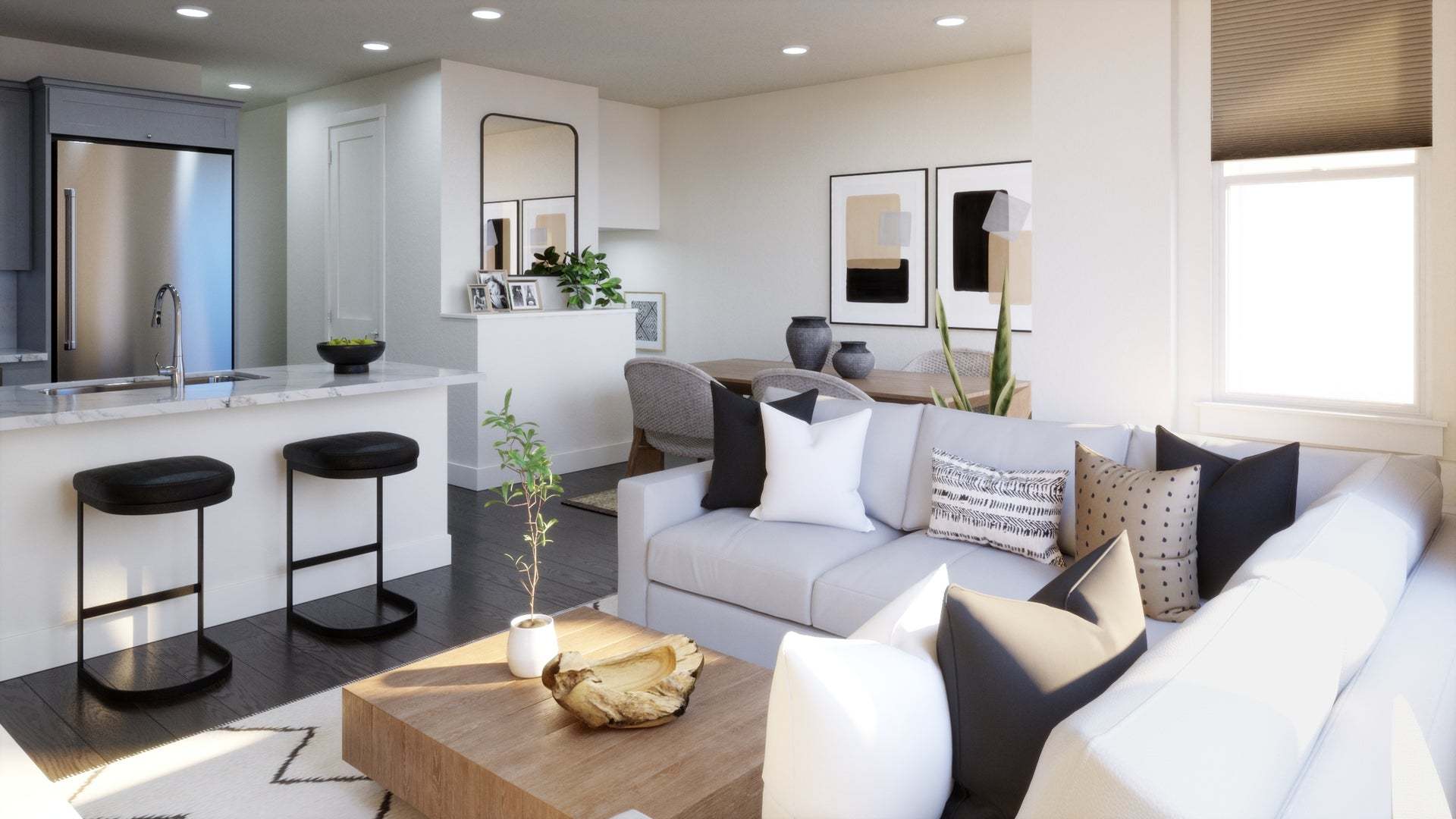 The Orchard in Danville by Trumark Homes I Residence 2 Rendering I Open Concept Living