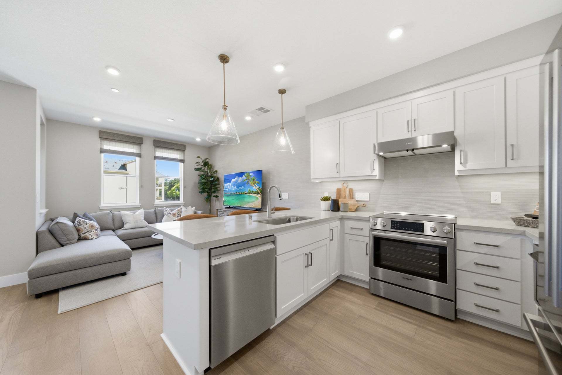 The Orchard in Danville by Trumark Homes I Residence 2 Model I Kitchen and Living Room