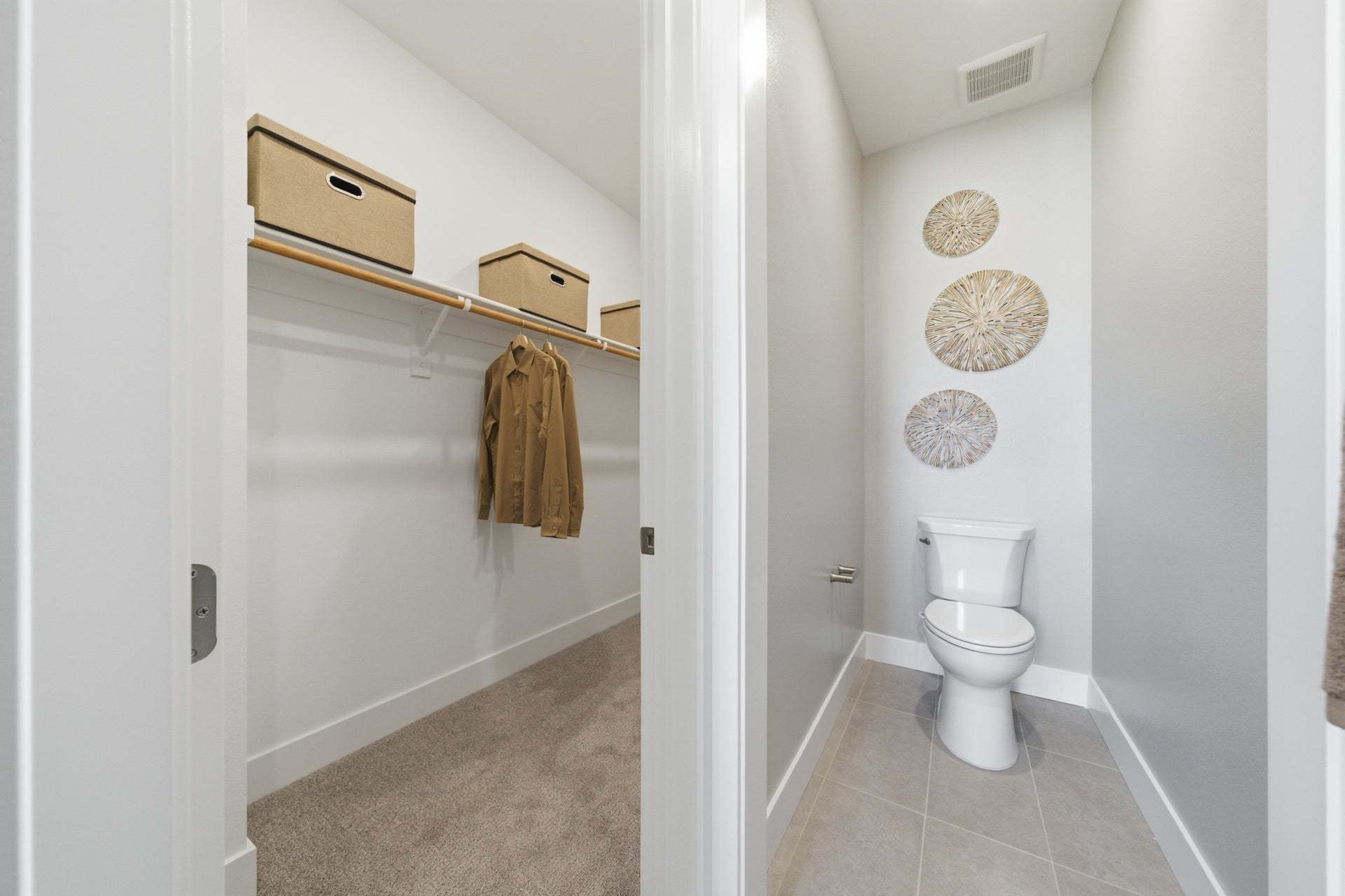The Orchard in Danville by Trumark Homes I Residence 2 Model I Primary Bathroom and Walk-in Closet