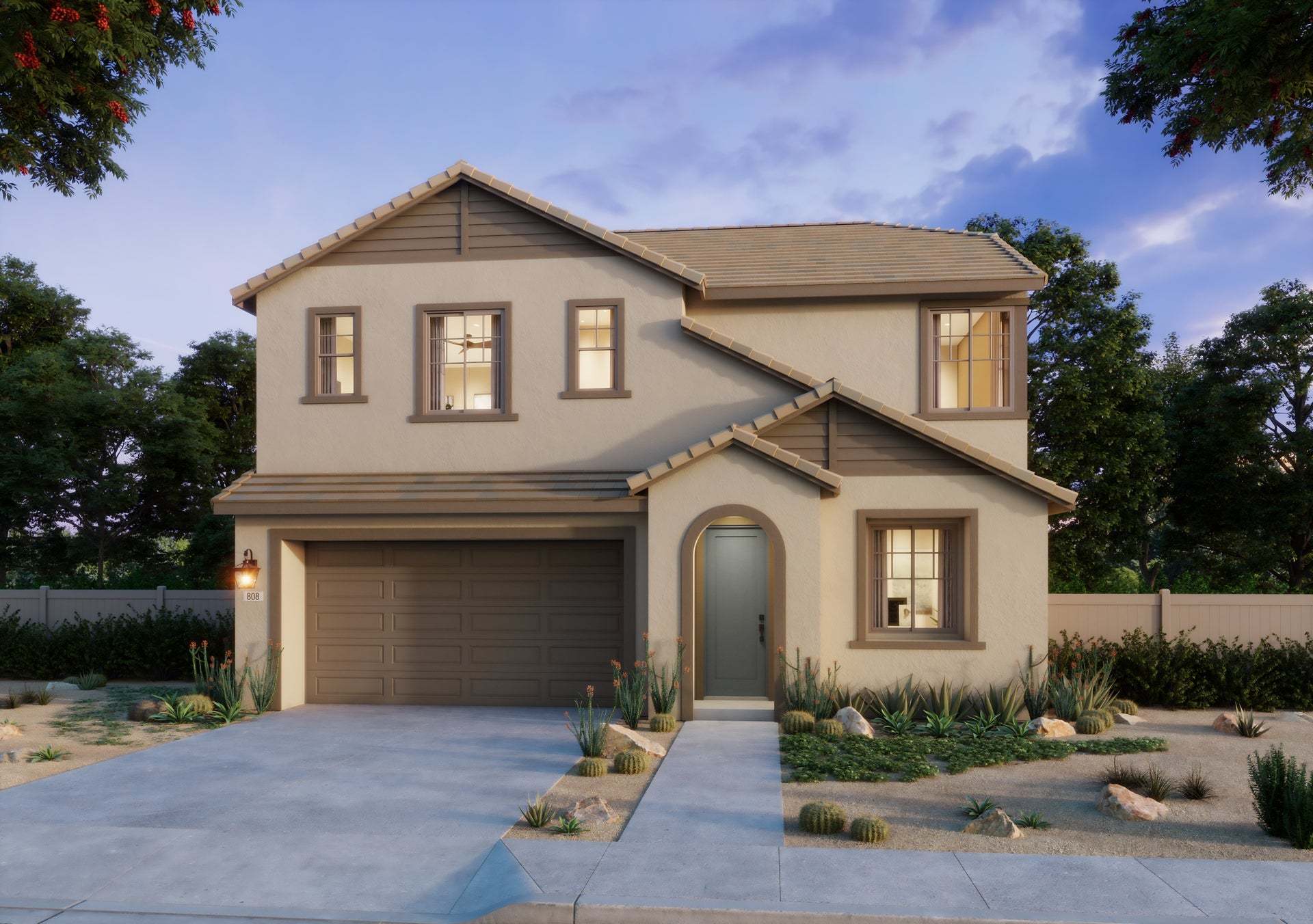 Aria at Elaris | Plan 2 | French | Exterior Rendering