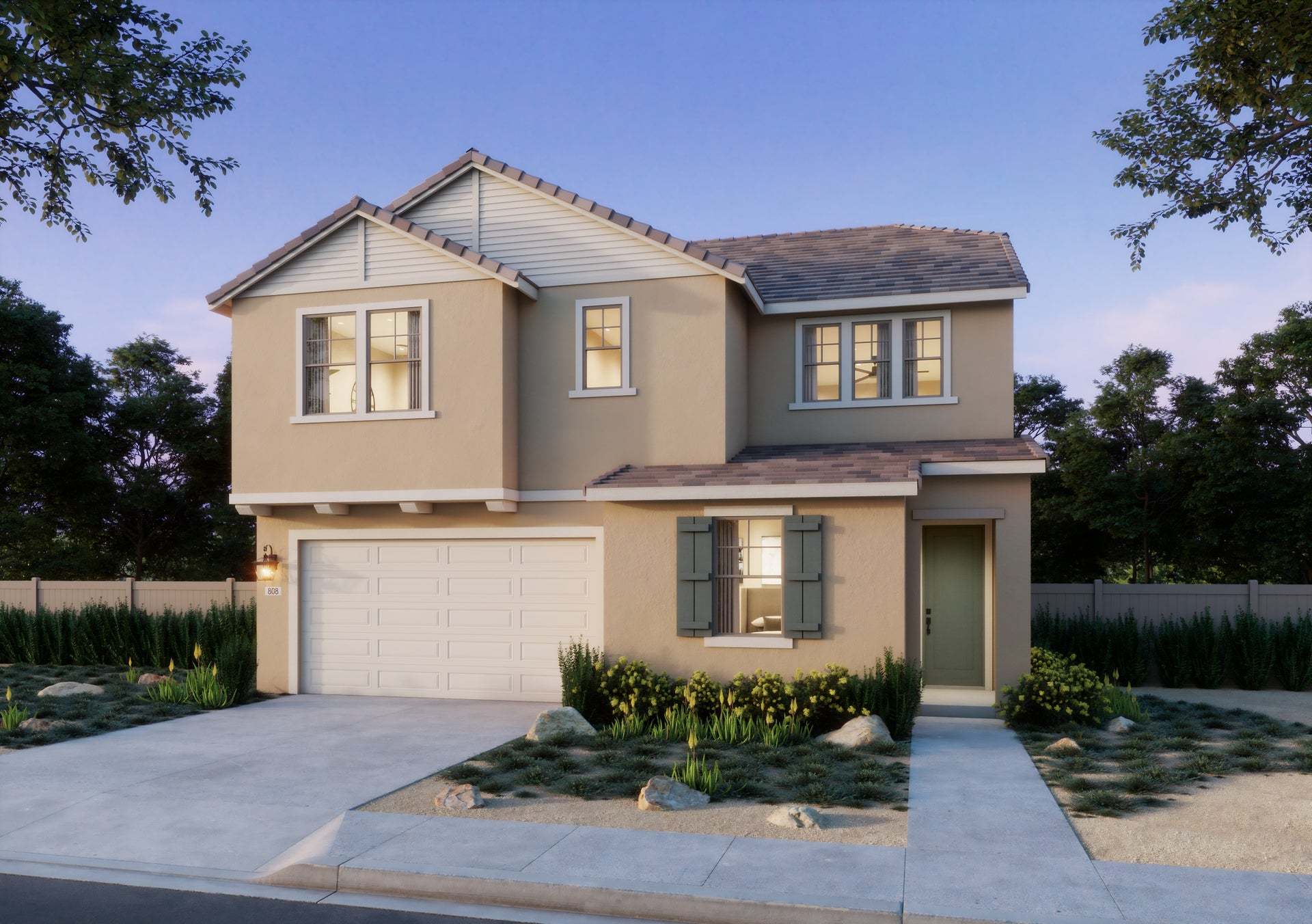 Lyra at Elaris | Plan 2 | French | Exterior Rendering