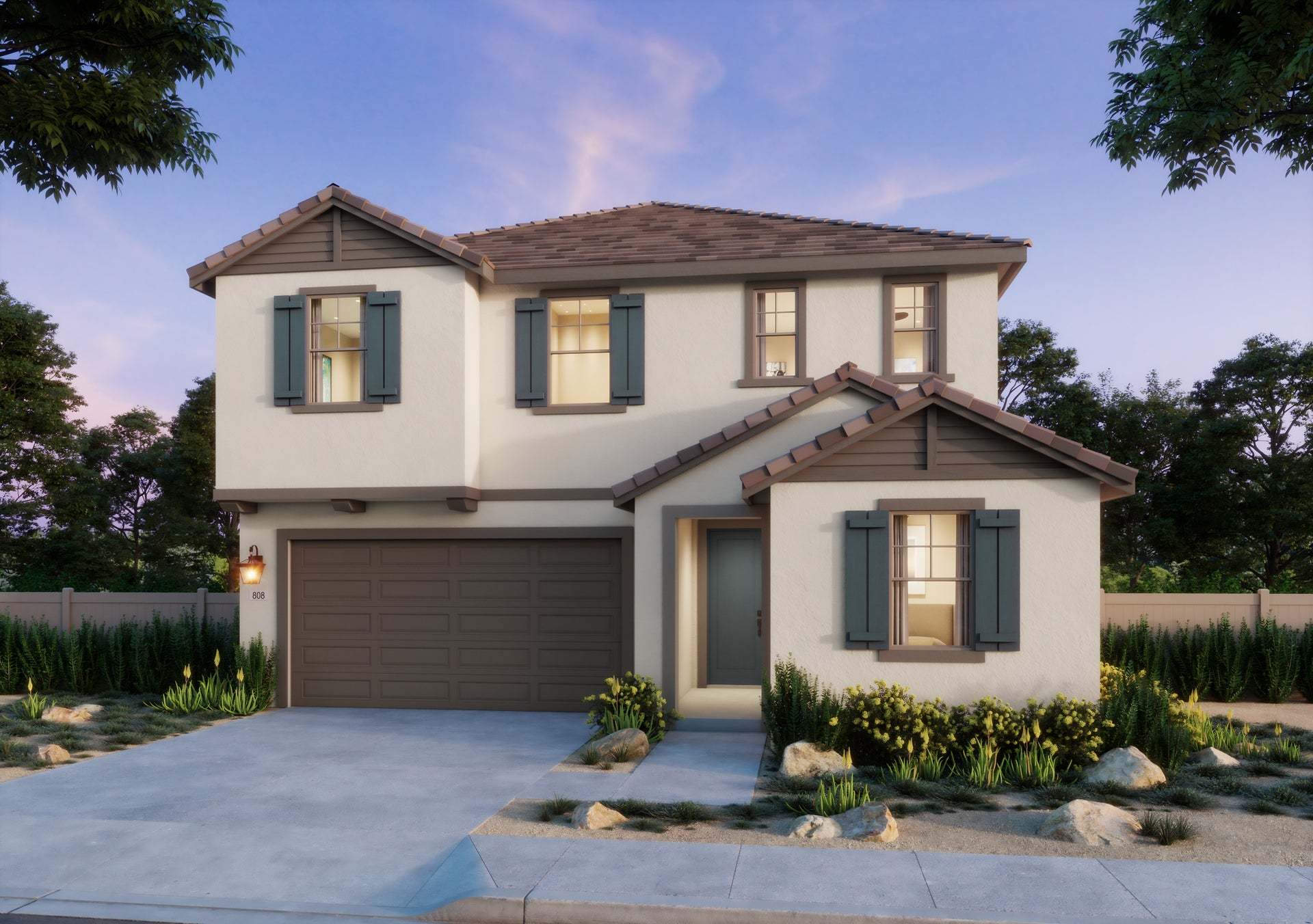 Aria at Elaris | Plan 3 | French | Exterior Rendering