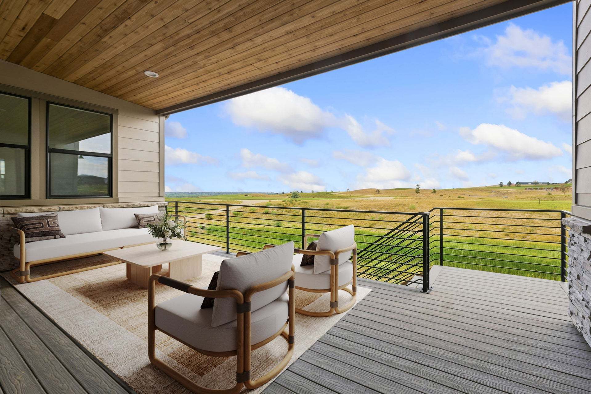 1613 Flourish Ct | The Fairways @ RainDance | Covered Outdoor Room Virtually Staged