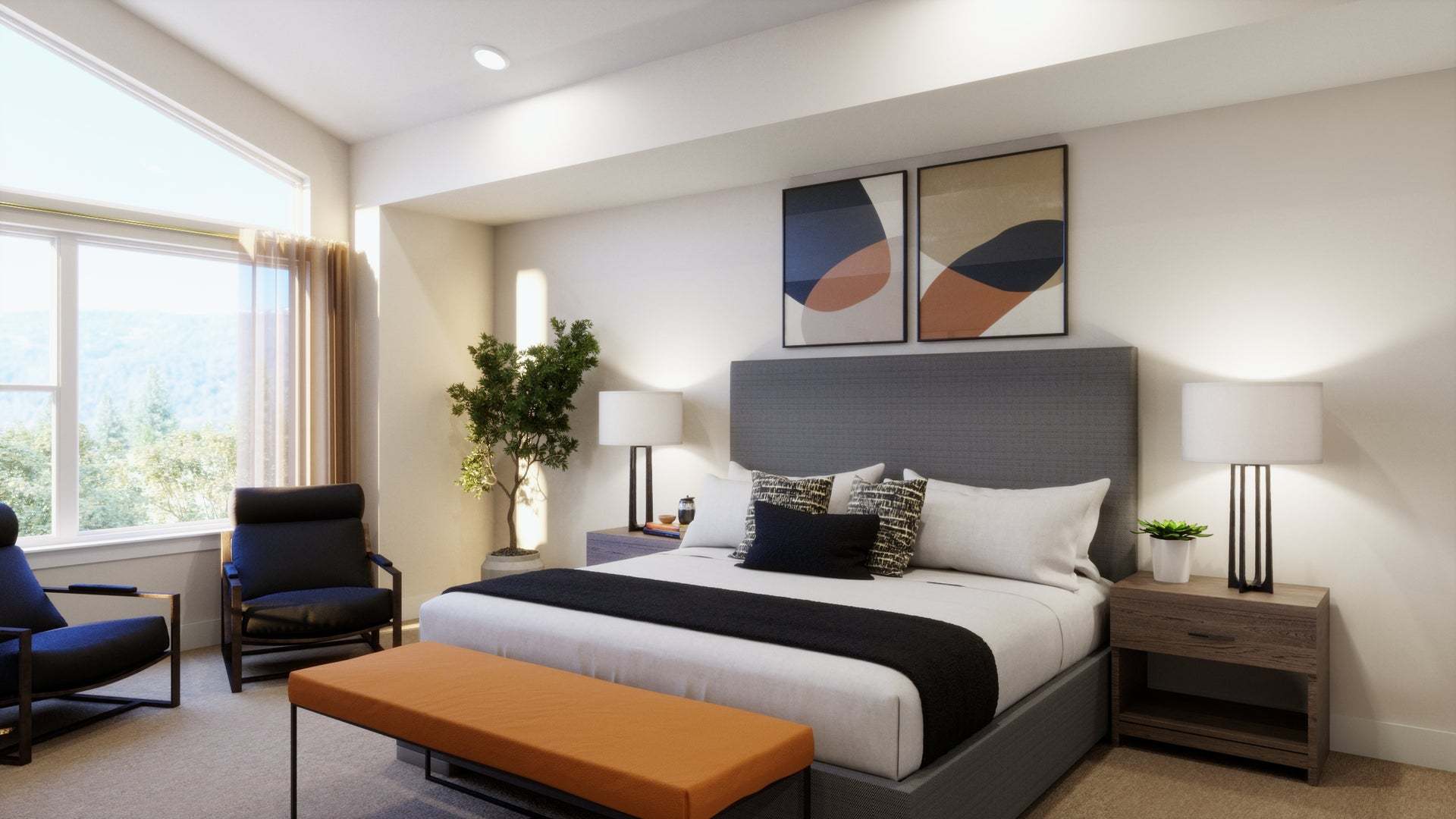 Hillcrest Creek | Plan B | Virtual Interior | Primary Bedroom