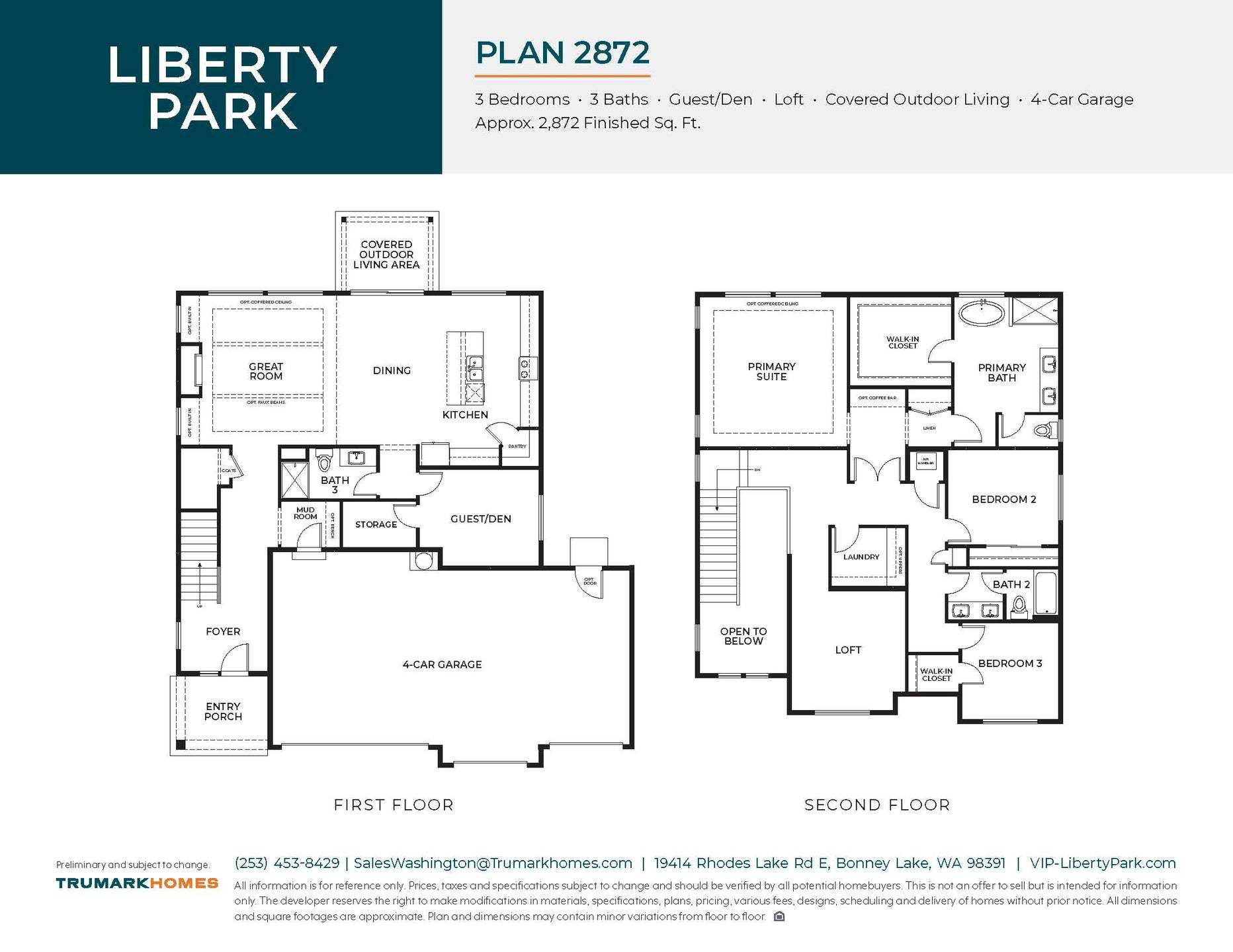 Liberty Park | Plan 2872 | Floor Plan