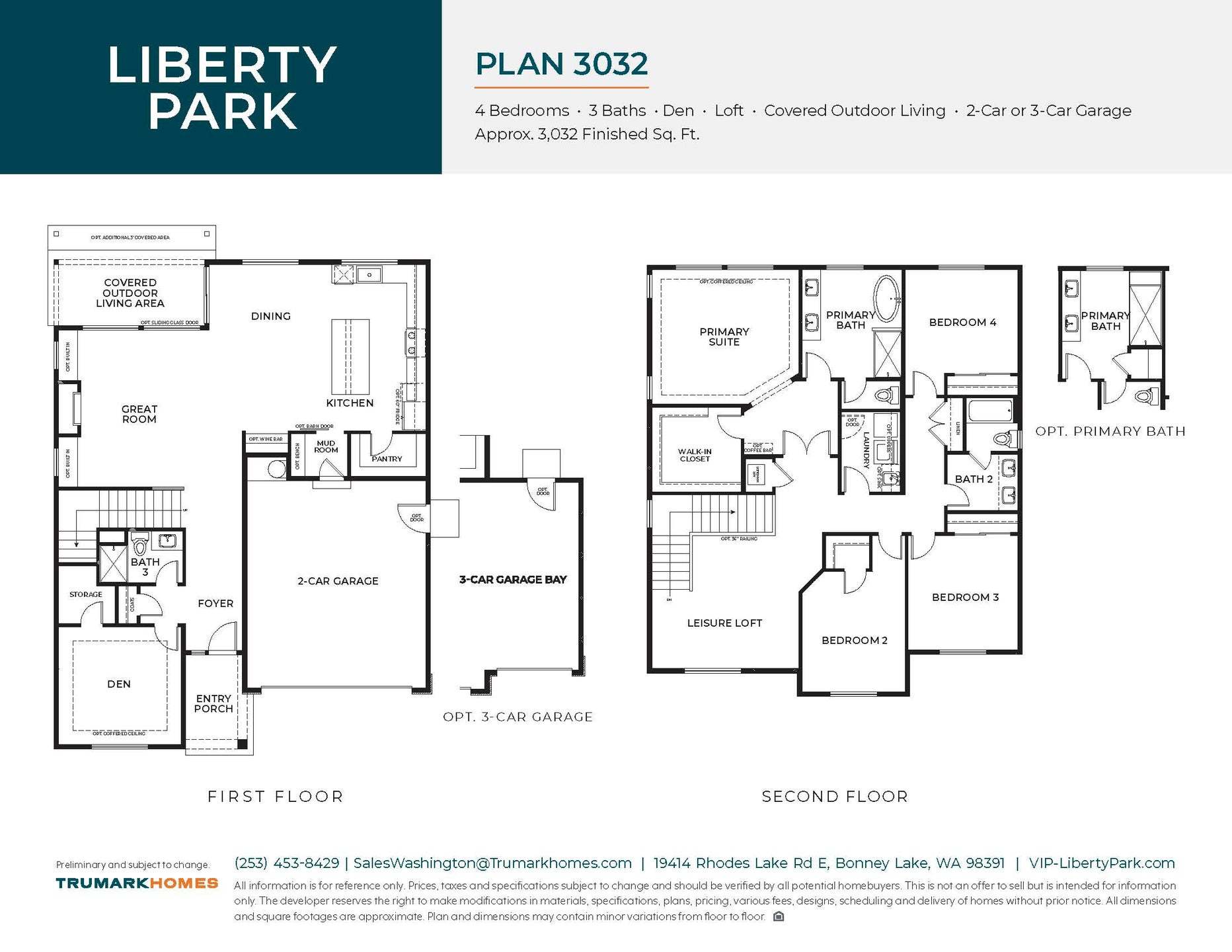 Liberty Park | Plan 3032 | Floor Plan