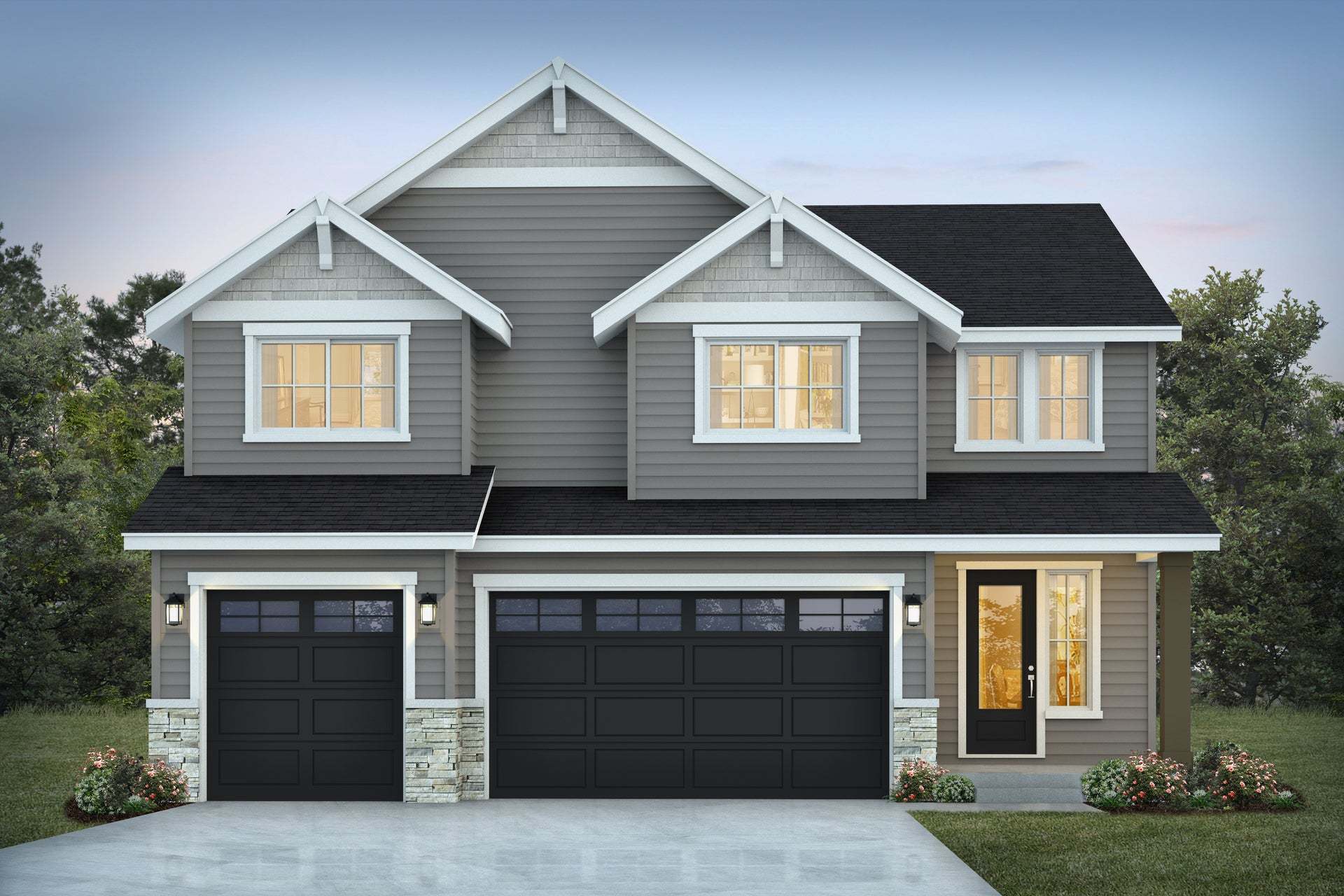 Three Cedars I Plan 2872 C | 3-Car Garage
