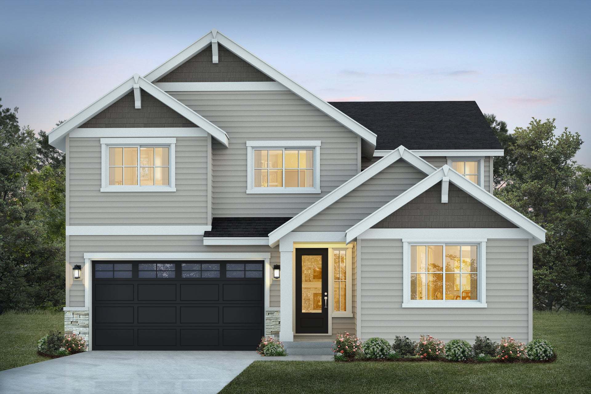 Three Cedars I Plan 2975 C | 3-Car Tandem Garage
