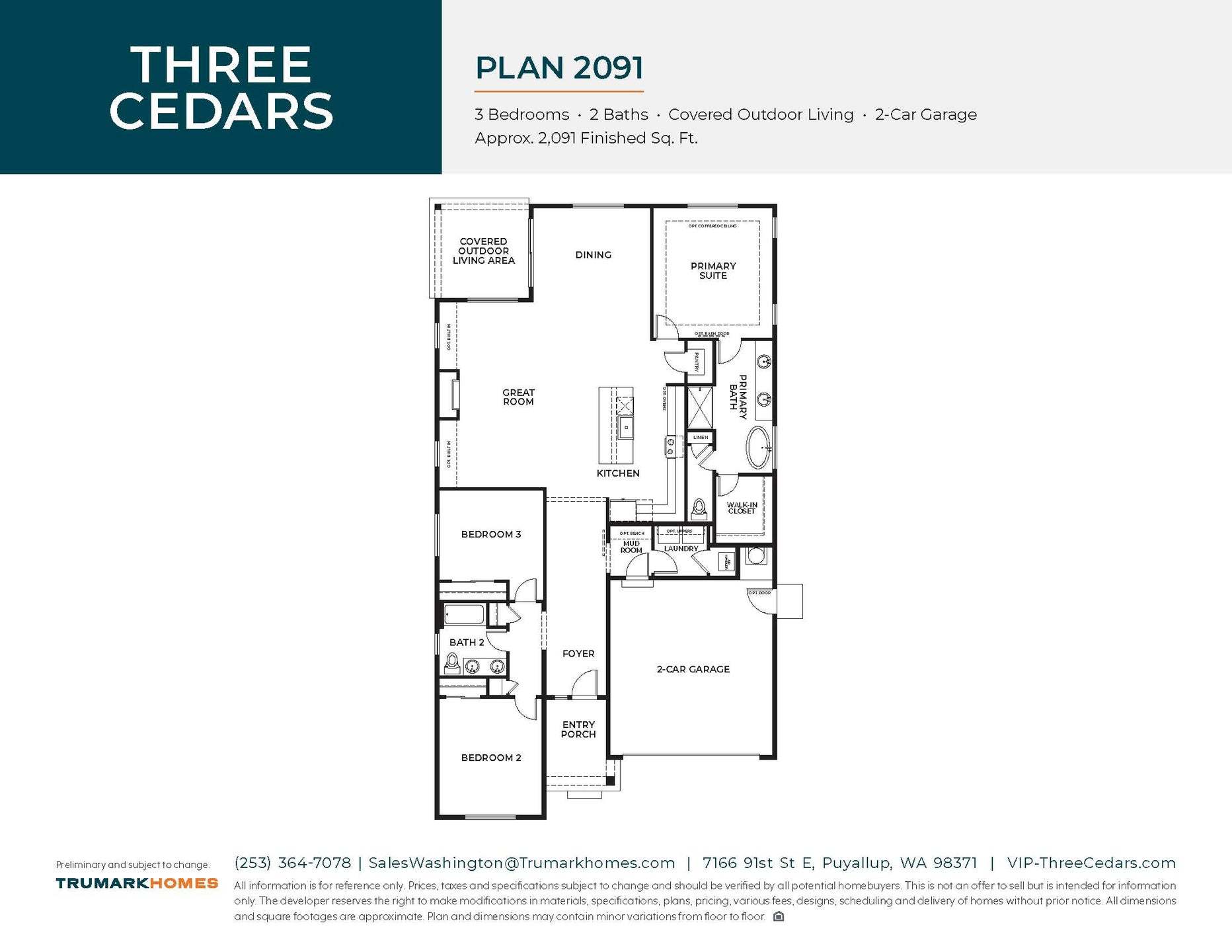 Three Cedars I Plan 2091| Floor Plan