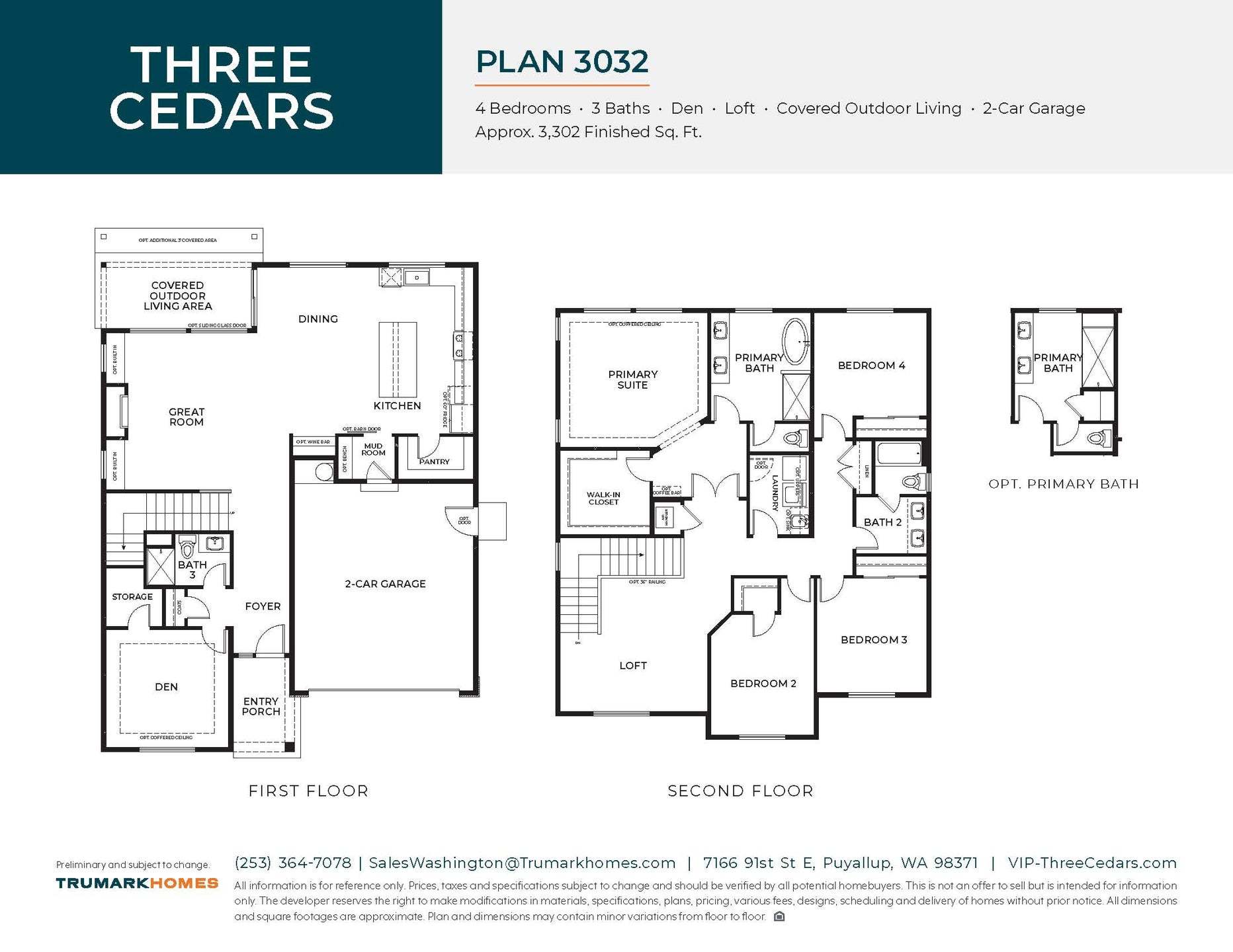Three Cedars | Plan 3032 | Floor Plans