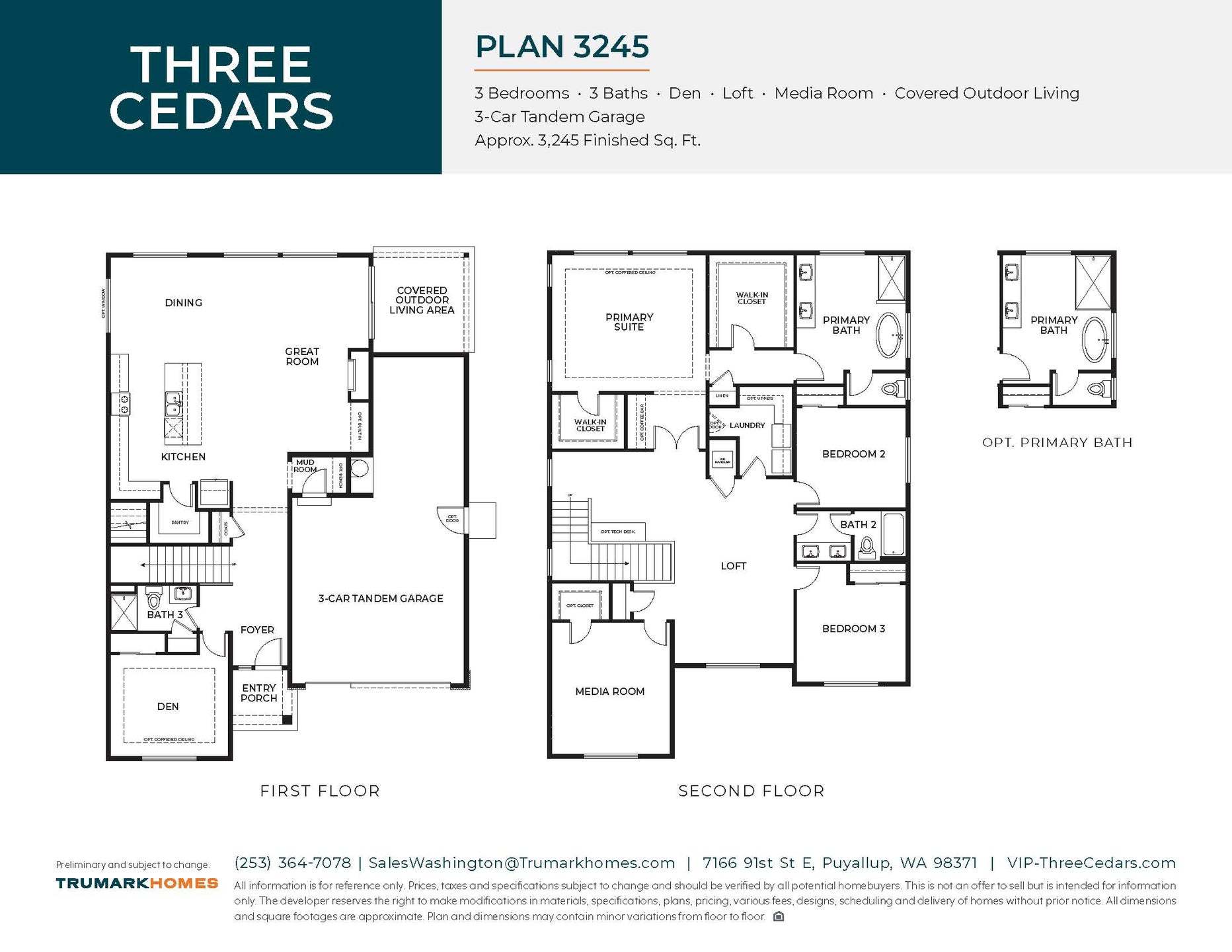 Three Cedars | Plan 3245 | Floor Plans