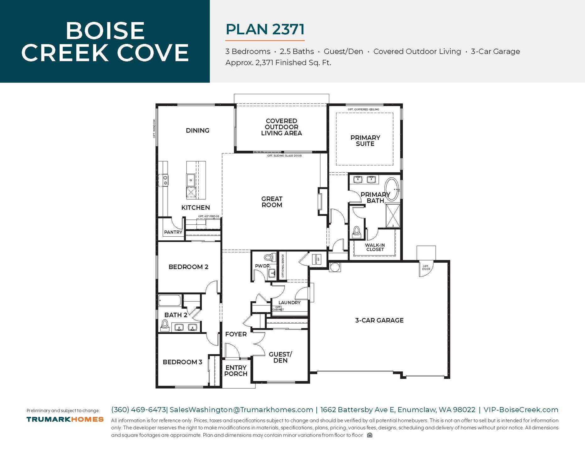 Boise Creek | Plan 2371 | Floor Plan