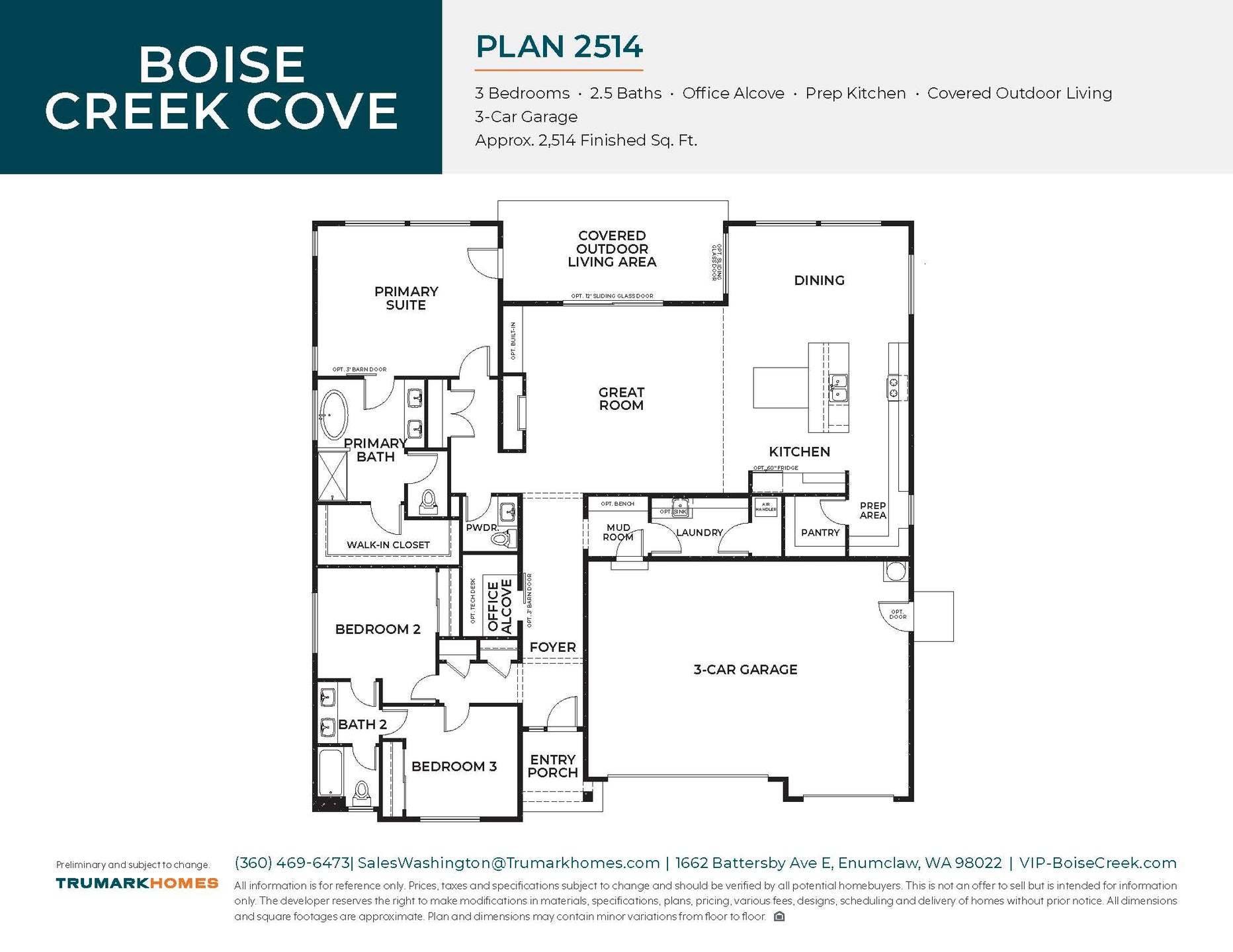 Boise Creek | Plan 2514 | Floor Plan
