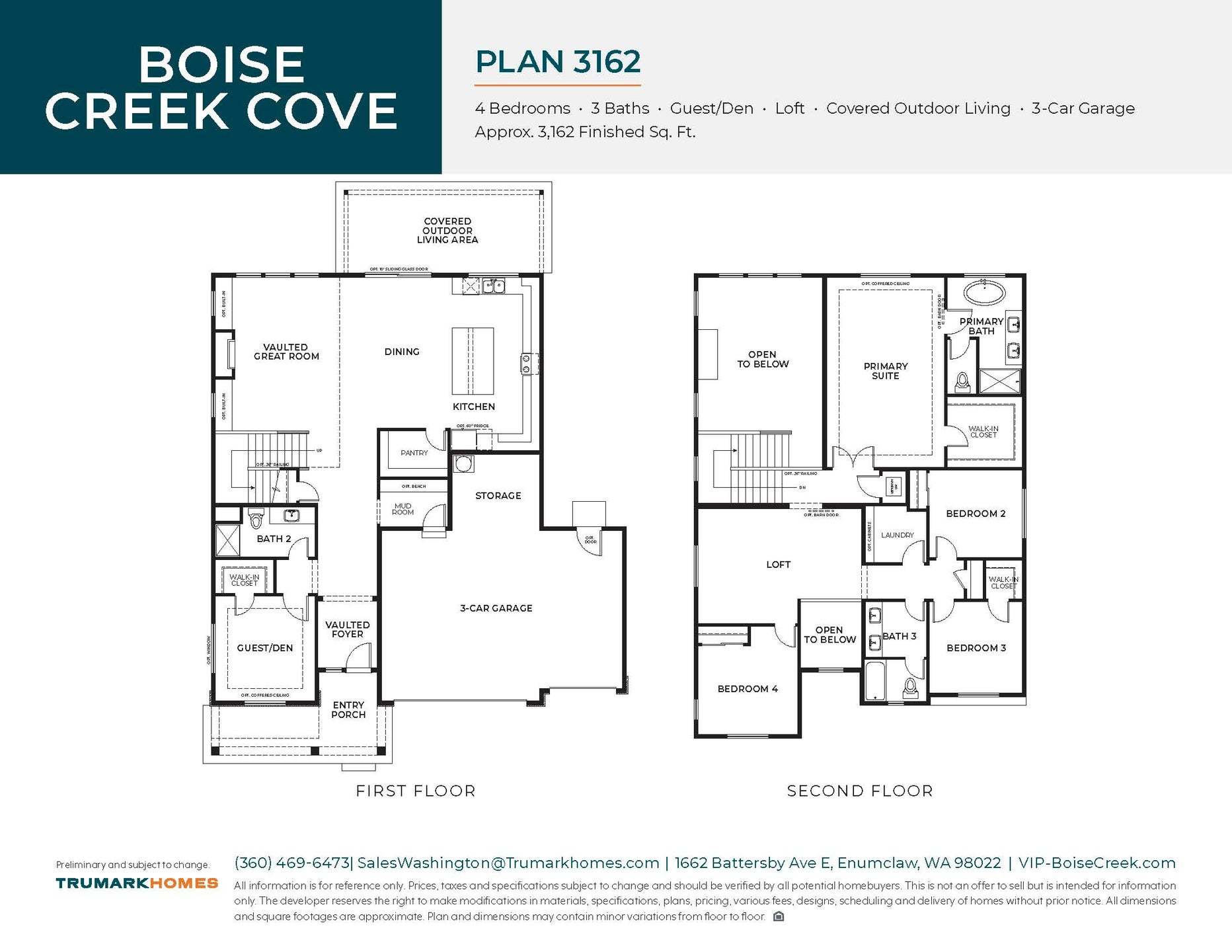 Boise Creek | Plan 3162 | Floor Plan