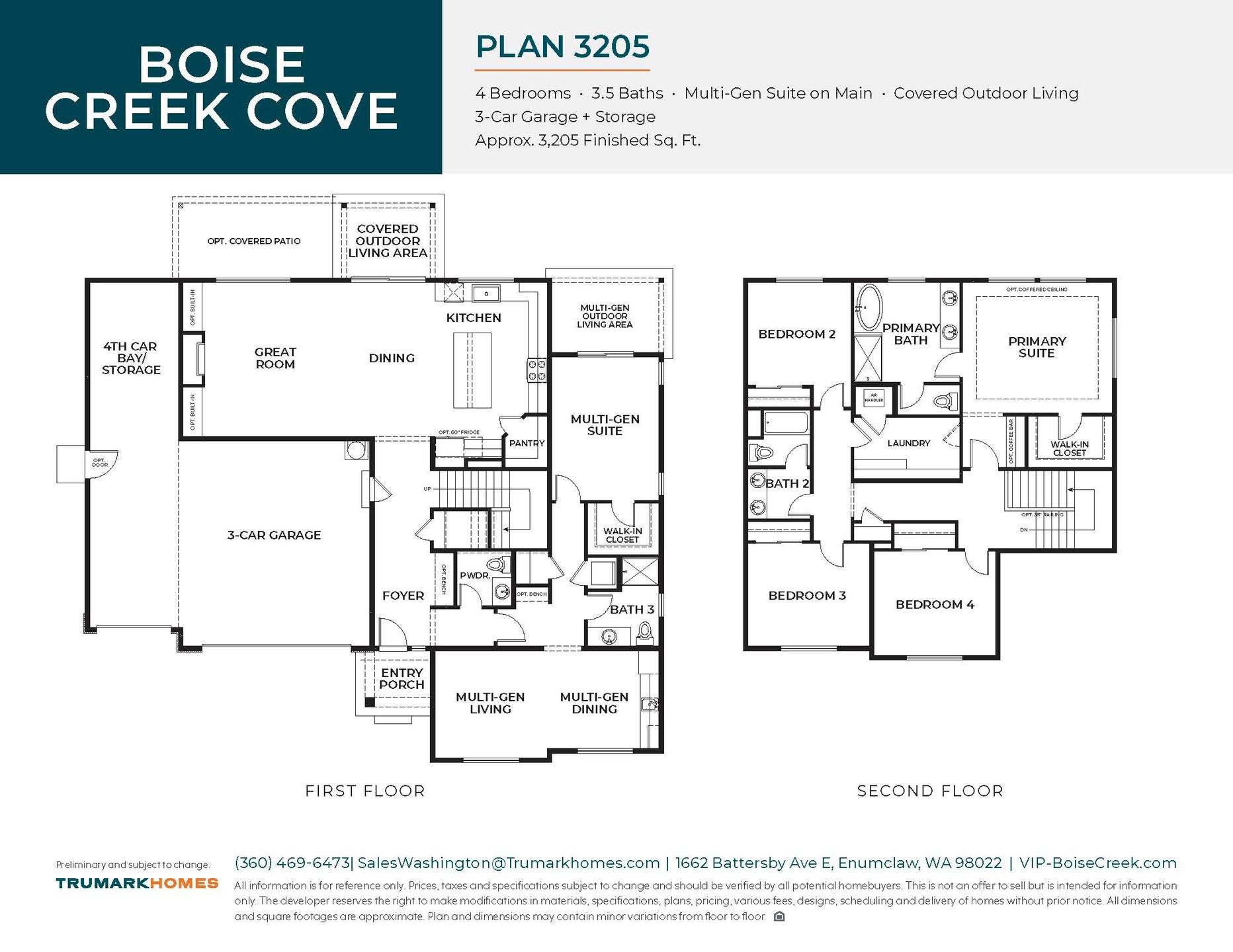 Boise Creek | Plan 3205 | Floor Plan