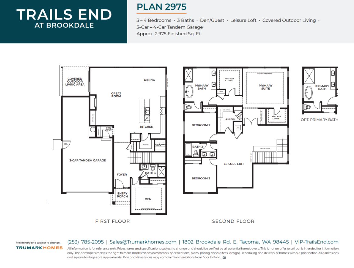 Trails End I Plan 2975 | Floor Plan