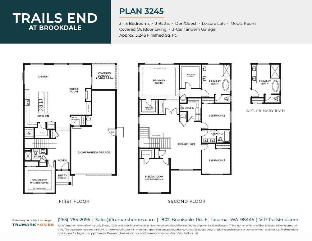 Trails End I Plan 3245 | Floor Plan