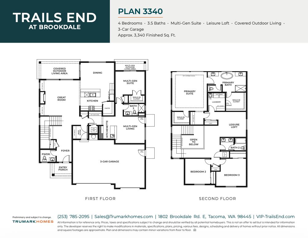 Trails End I Plan 3340 | Floor Plan