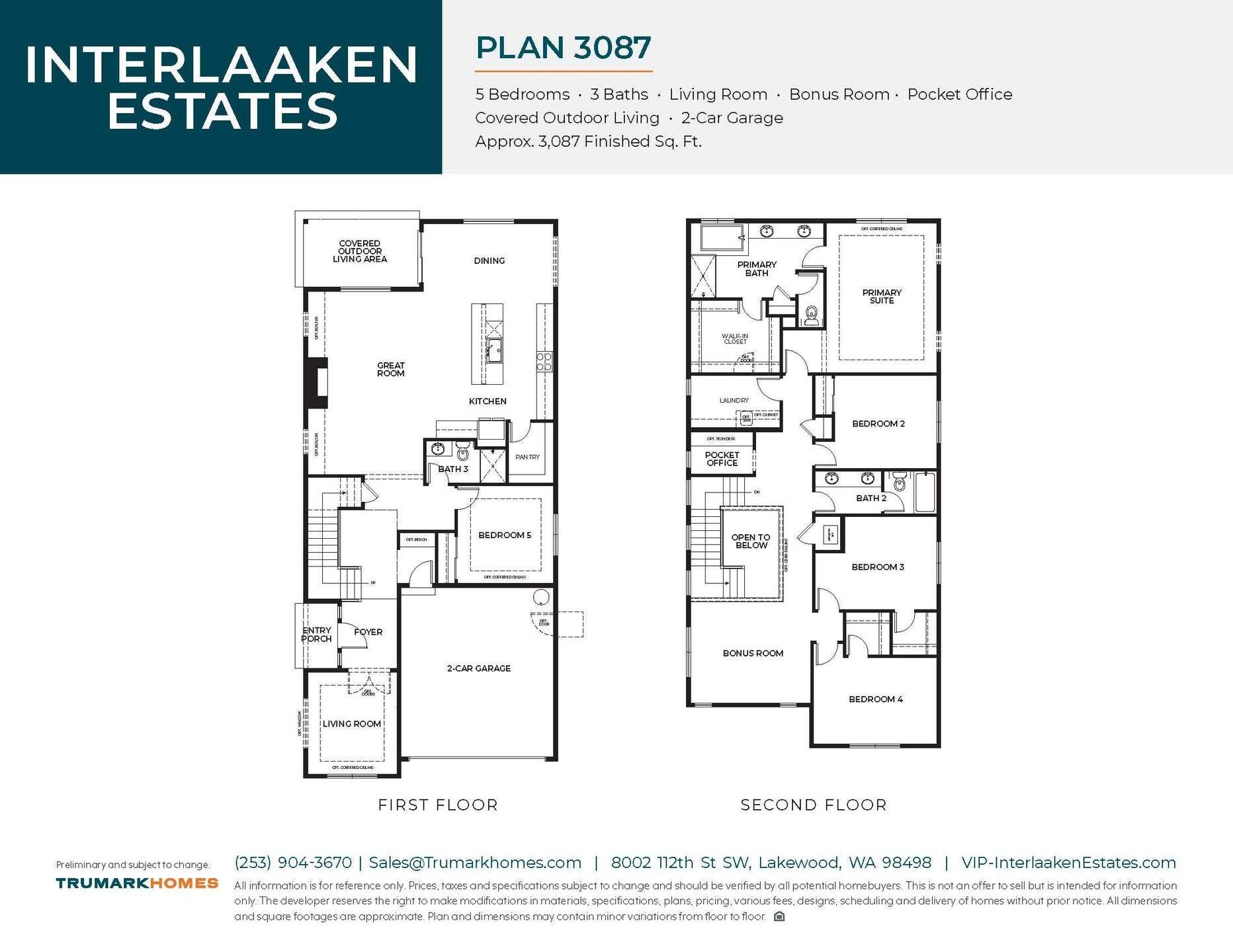 Interlaaken Estates I Plan 3807 | Floor Plan