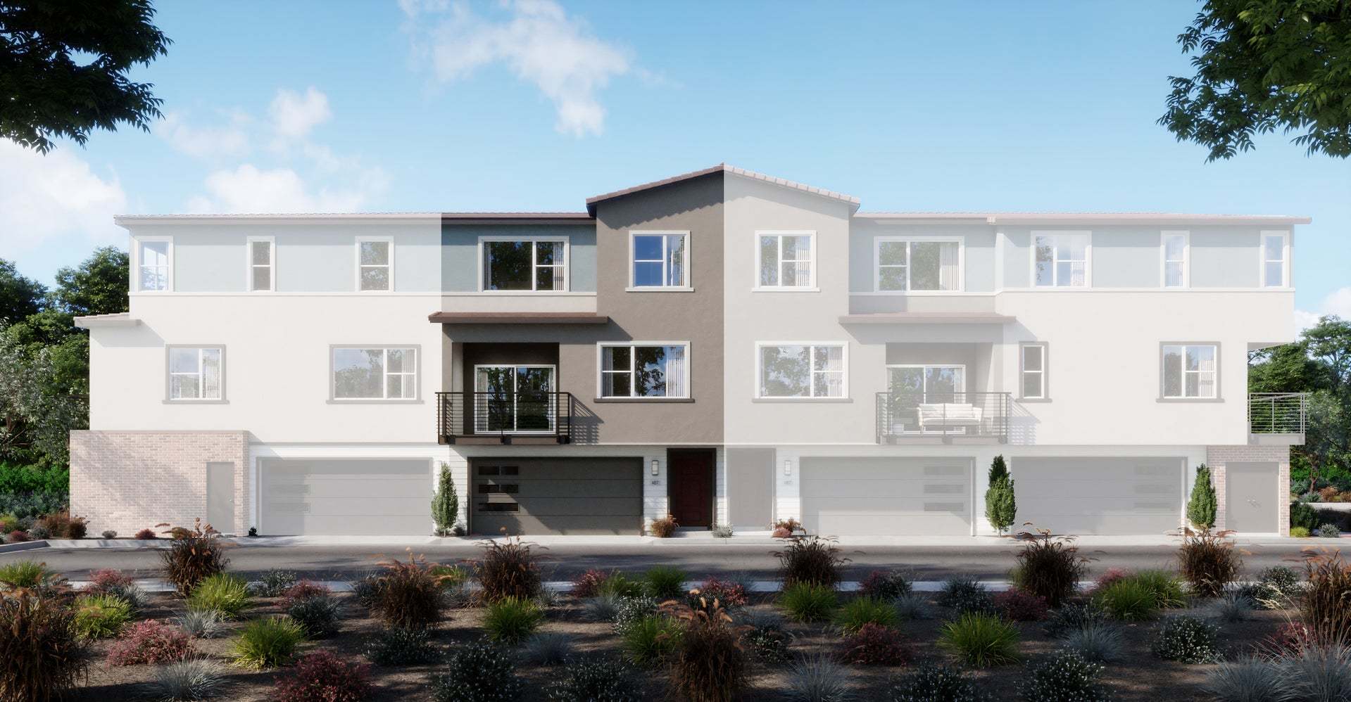 Petal at Florita | Plan 1 | Townhouse Exterior Renderings