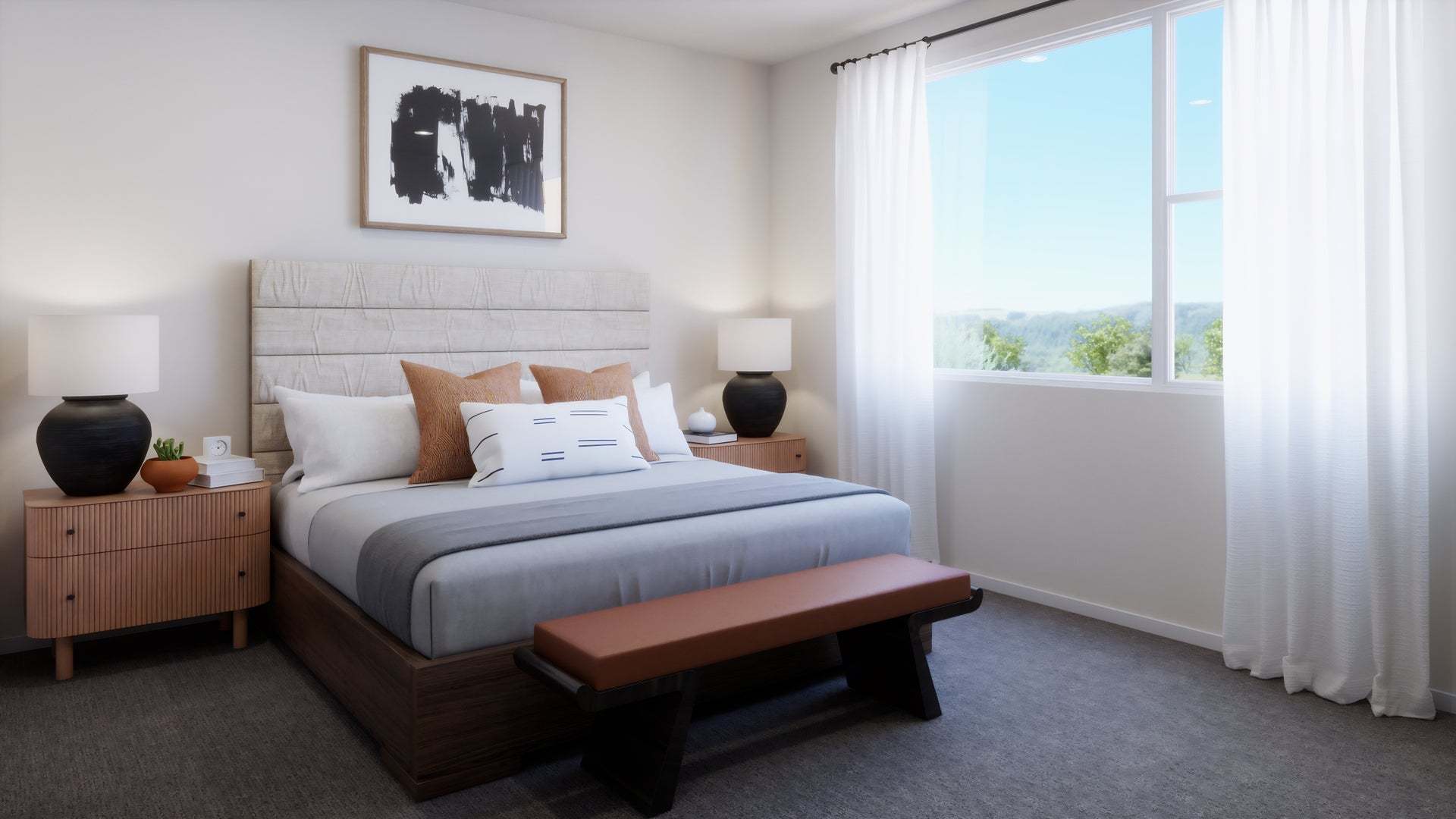 Petal at Florita | Plan 1 | Primary Bedroom | Rendering