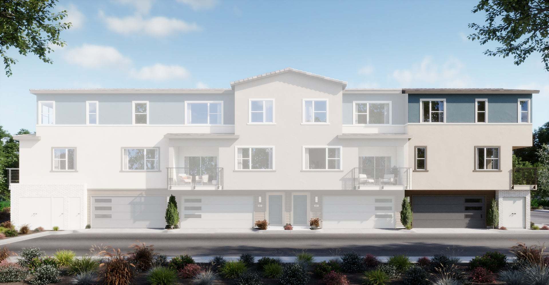 Petal at Florita | Plan 2 | Townhouse Exterior Renderings