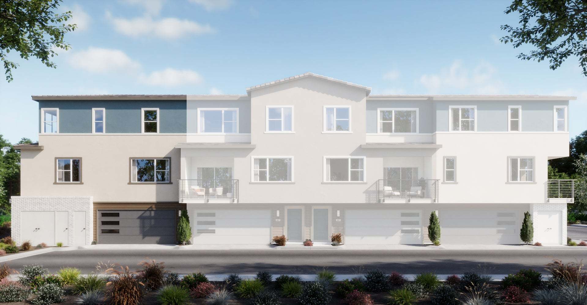 Petal at Florita | Plan 3 | Townhouse Exterior Renderings