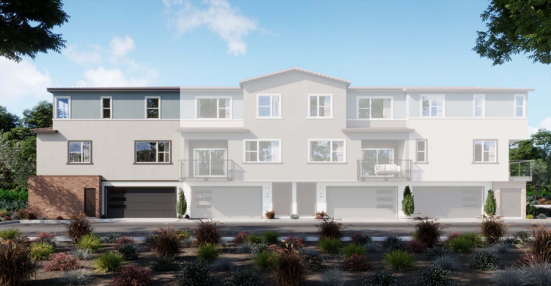 Petal at Florita | Plan 3Y | Townhouse Exterior Renderings
