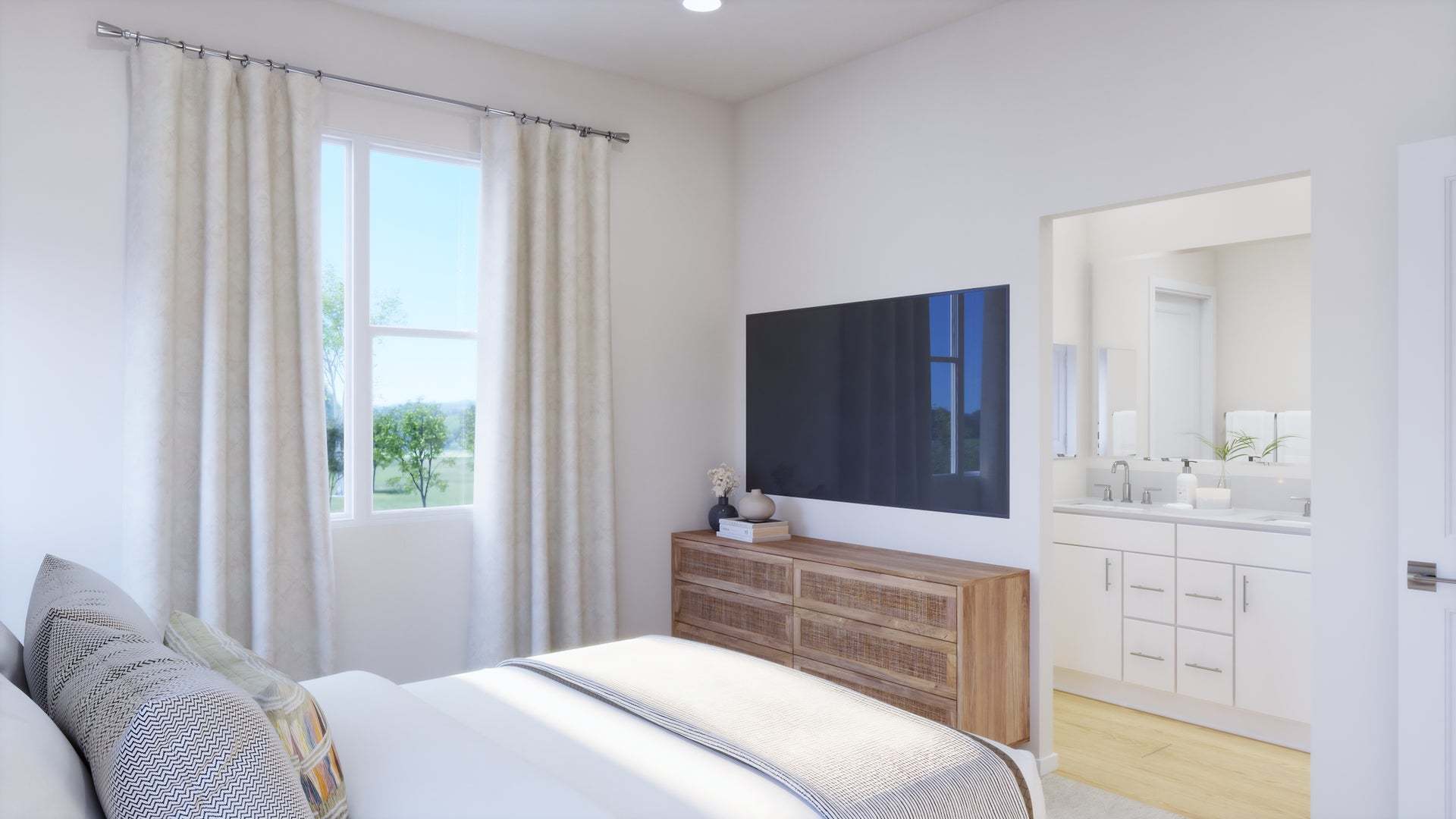Petal at Florita | Plan 2 | Primary Bedroom | Rendering
