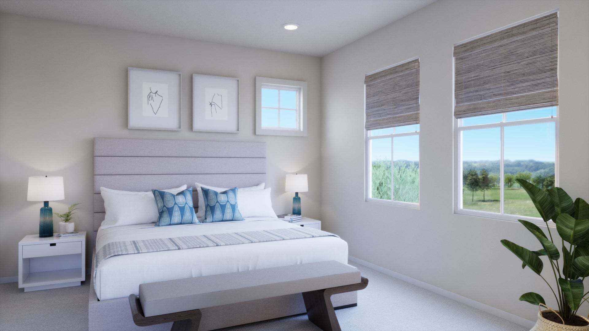 Bloom at Florita | Plan 3 | Primary Bedroom | Rendering