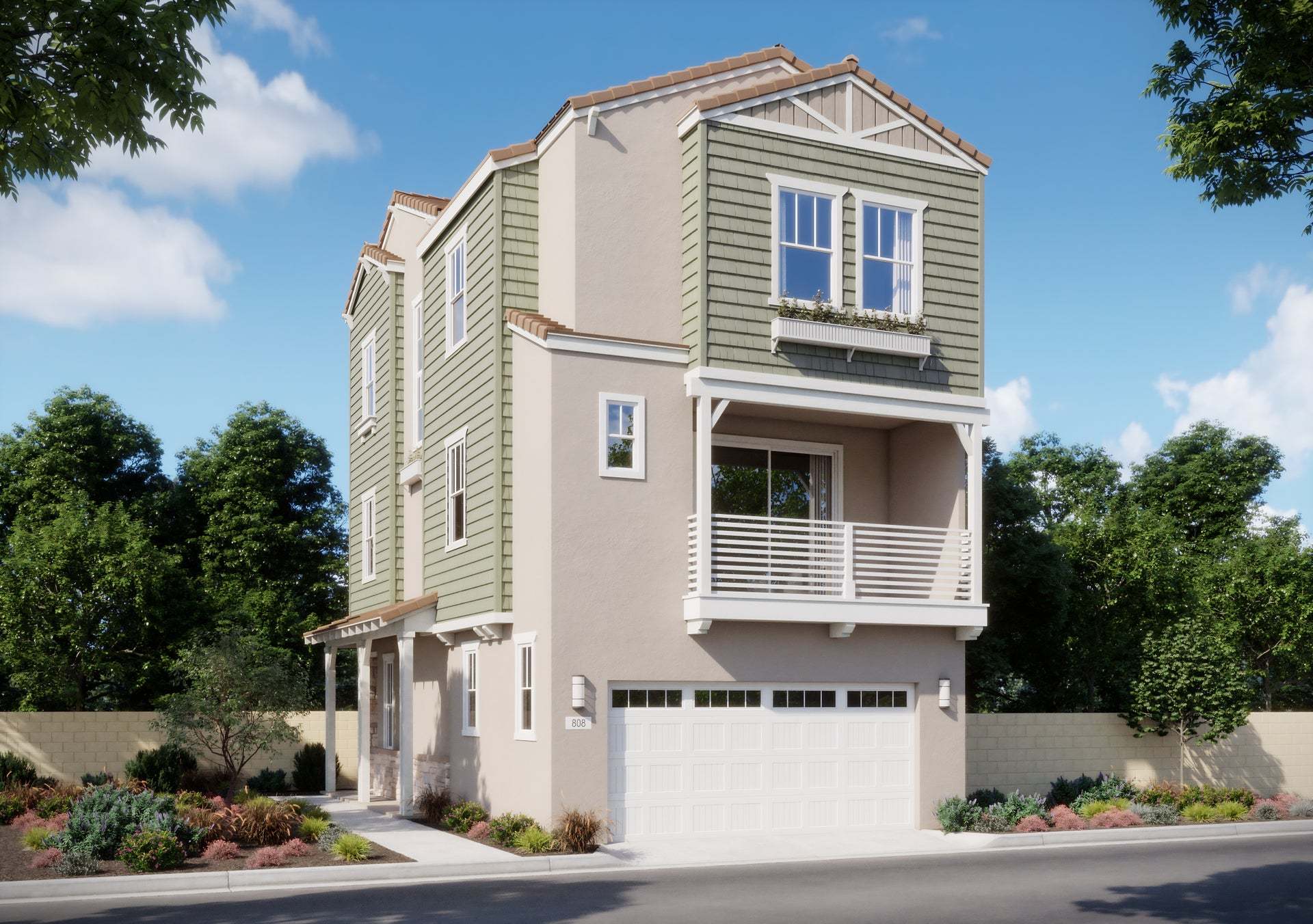 Bloom at Florita | Plan 3XB | Craftsman | Exterior Rendering
