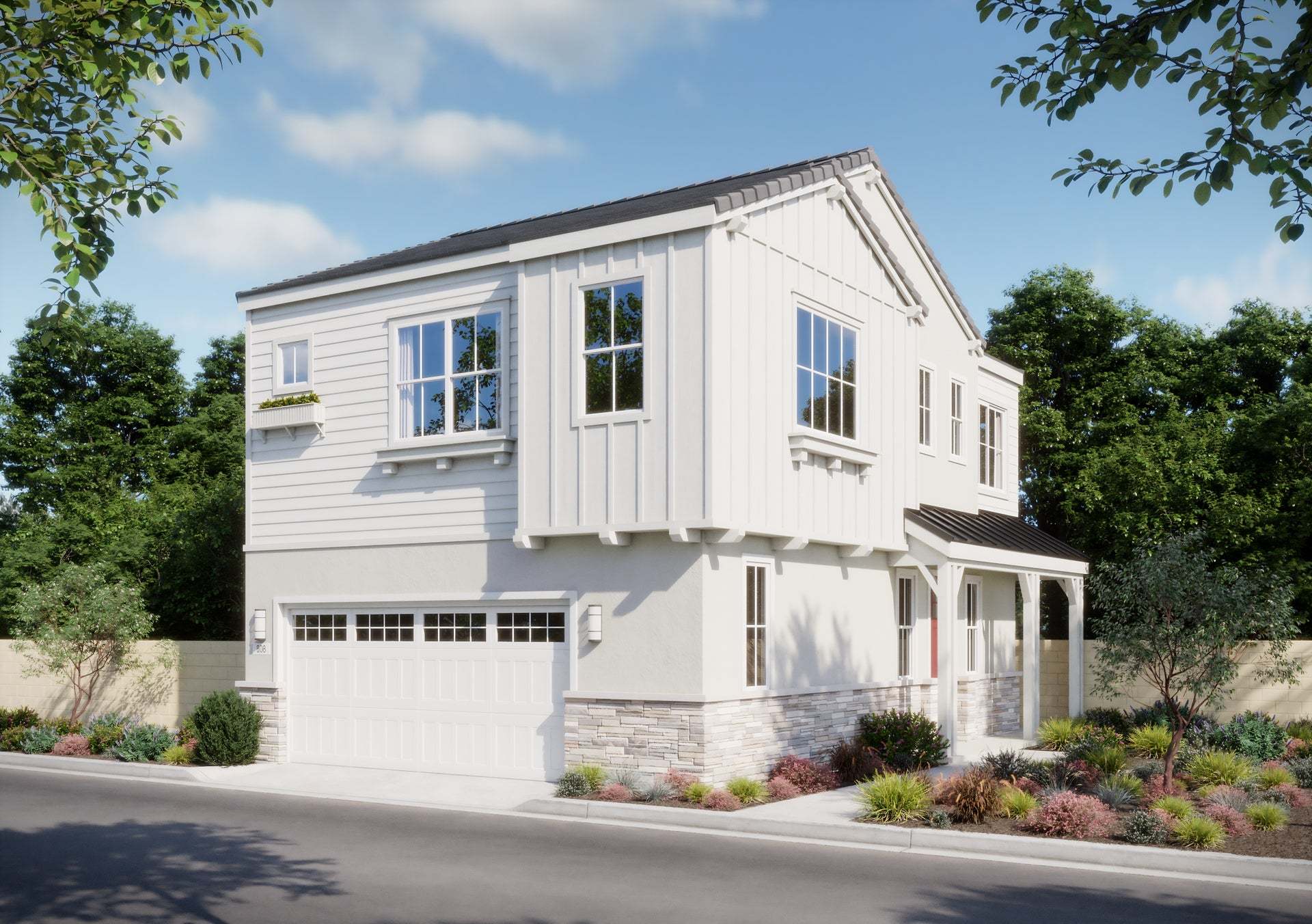 Bloom at Florita | Plan 1XA | Farmhouse | Exterior Rendering