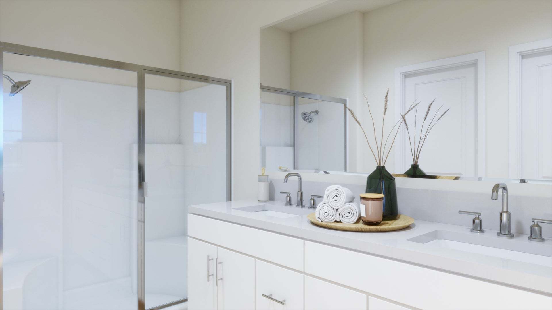 Bloom at Florita | Plan 1 | Primary Bathroom | Rendering