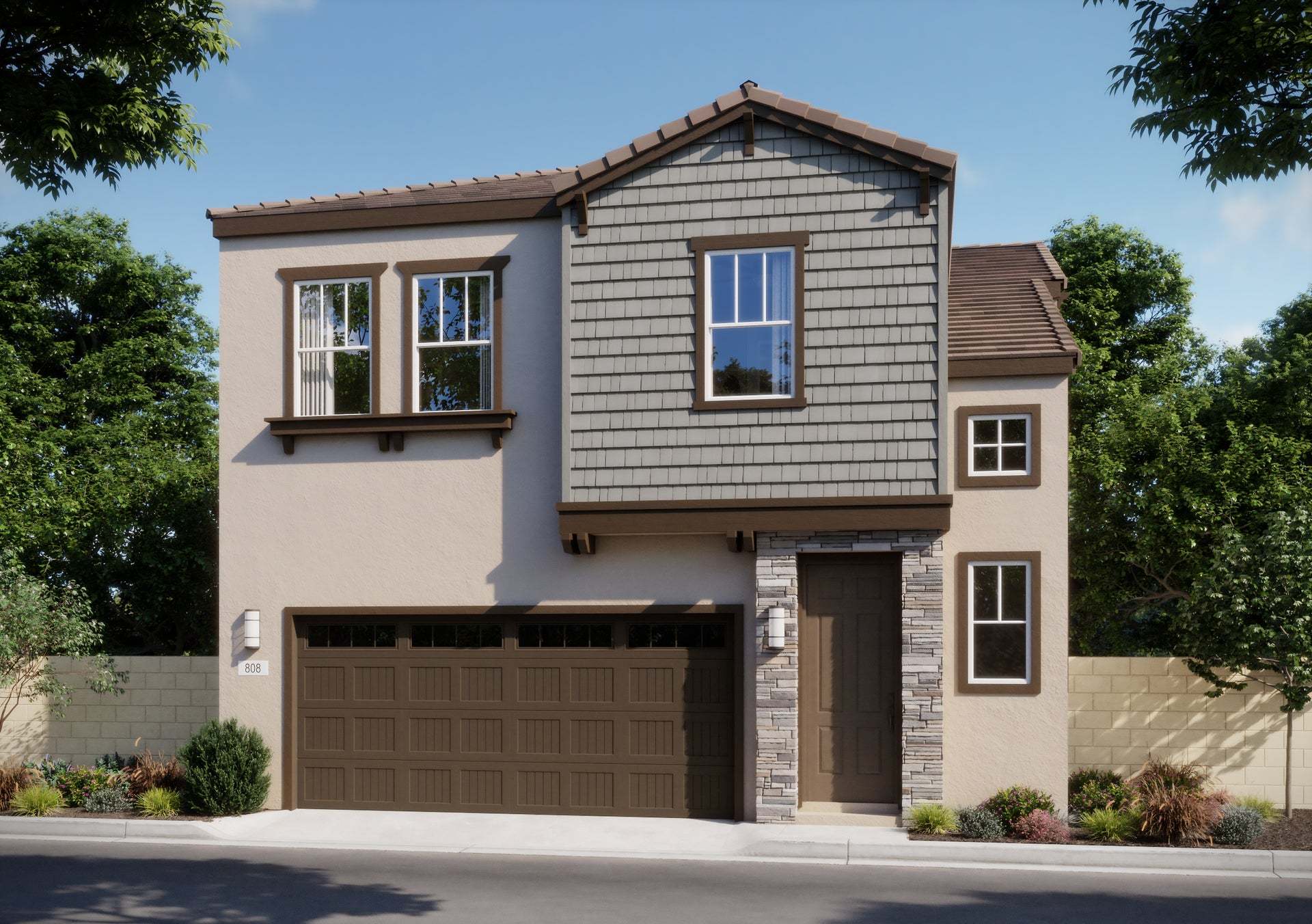 Bloom at Florita | Plan 2B | Craftsman | Exterior Rendering