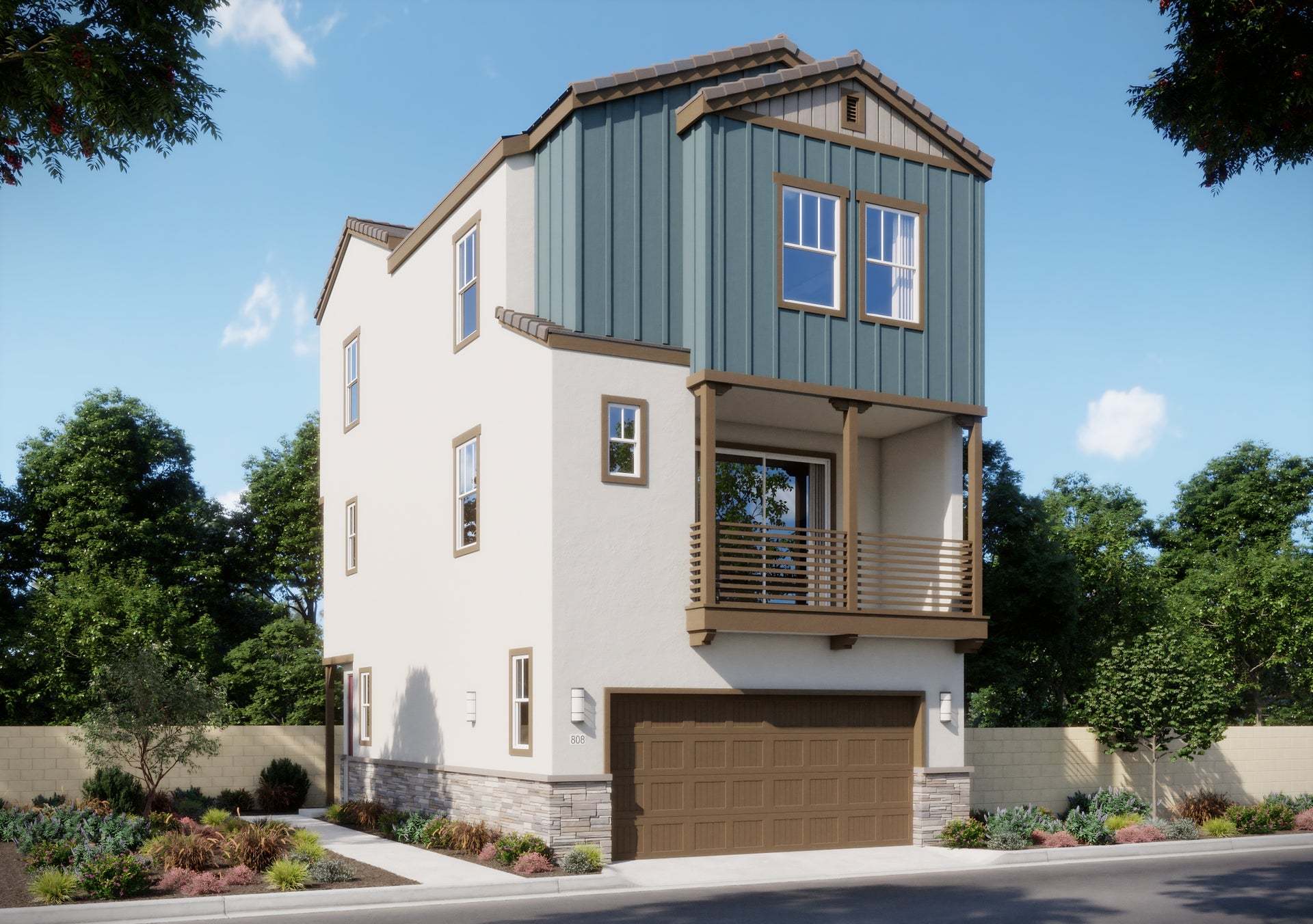 Bloom at Florita | Plan 3C | Cottage | Exterior Rendering