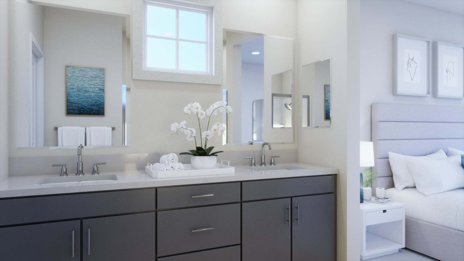 Bloom at Florita | Plan 3 | Primary Bathroom | Rendering