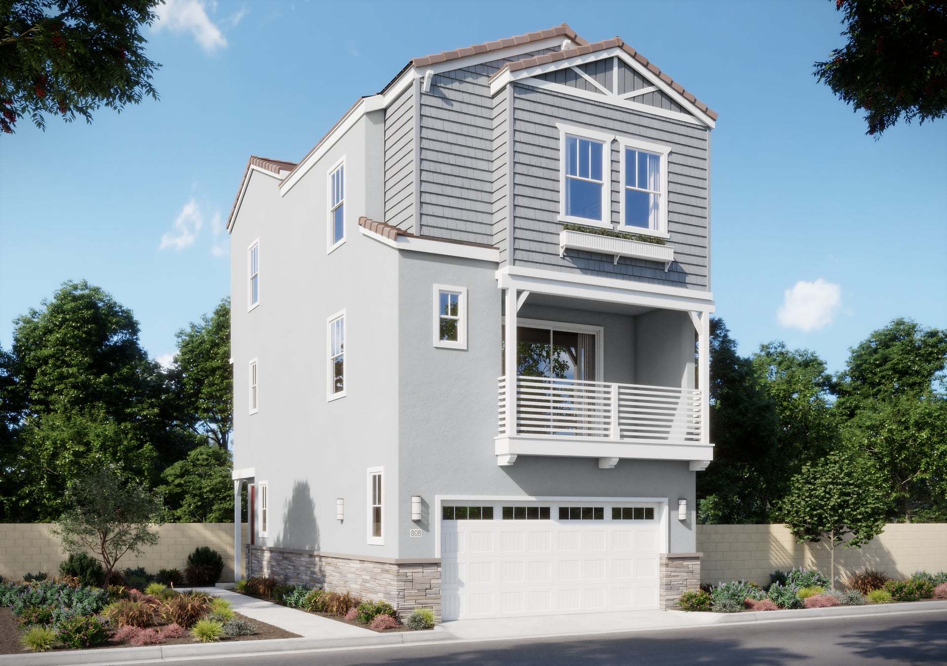 Bloom at Florita | Plan 3B | Craftsman | Exterior Rendering