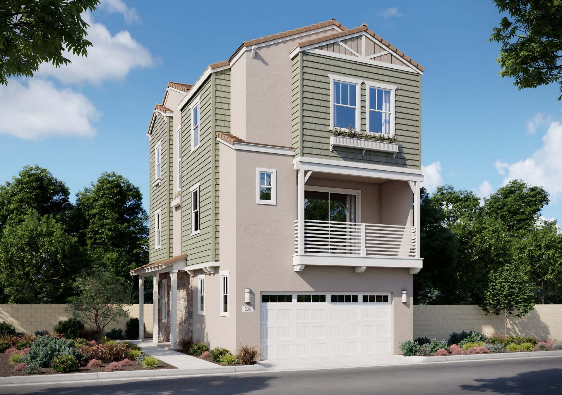 Bloom at Florita | Plan 3XB | Craftsman | Exterior Rendering
