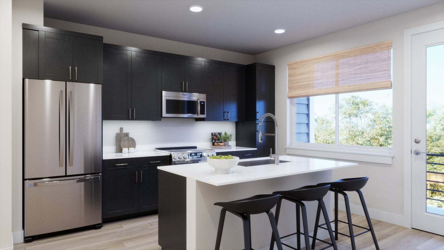 Berkeley Villas in Denver | Virtual Rendering | Plan 1 | Kitchen Island