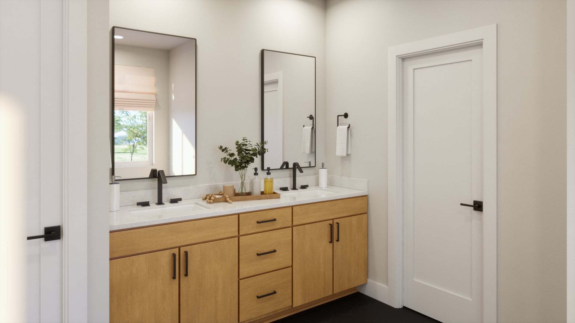 Aria at Elaris | Plan 1 | Primary Bathroom | Interior Rendering