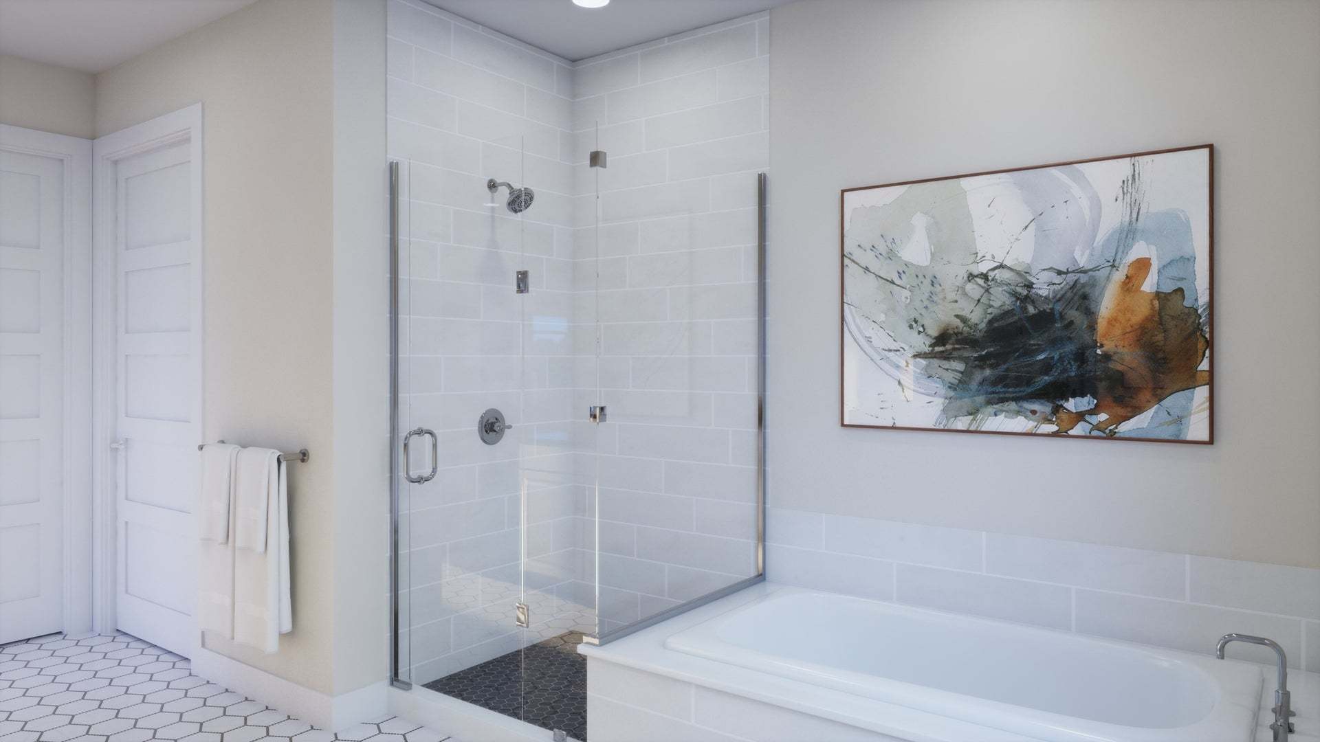 Aria at Elaris | Plan 2 | Primary Bathroom | Interior Rendering