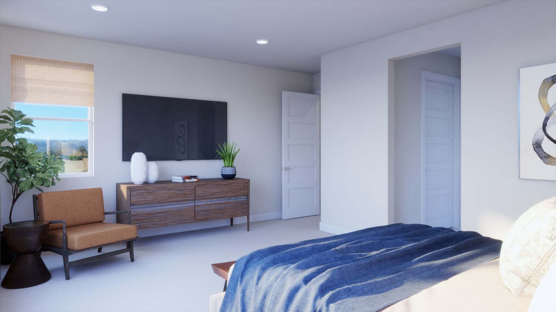 Aria at Elaris | Plan 2 | Primary Bedroom | Interior Rendering