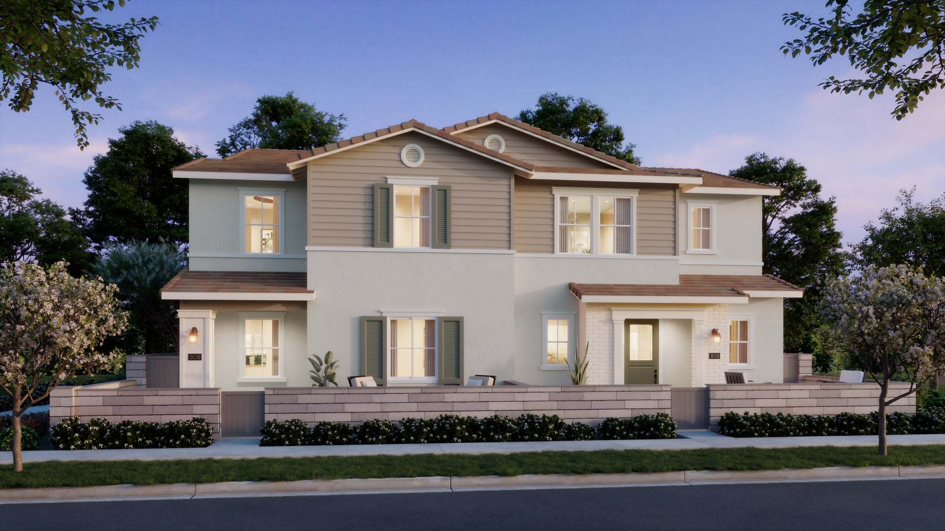 Sunflower at Rienda | Plans 1 & 3 | Ranch Monterey | Standard Exterior | Rendering