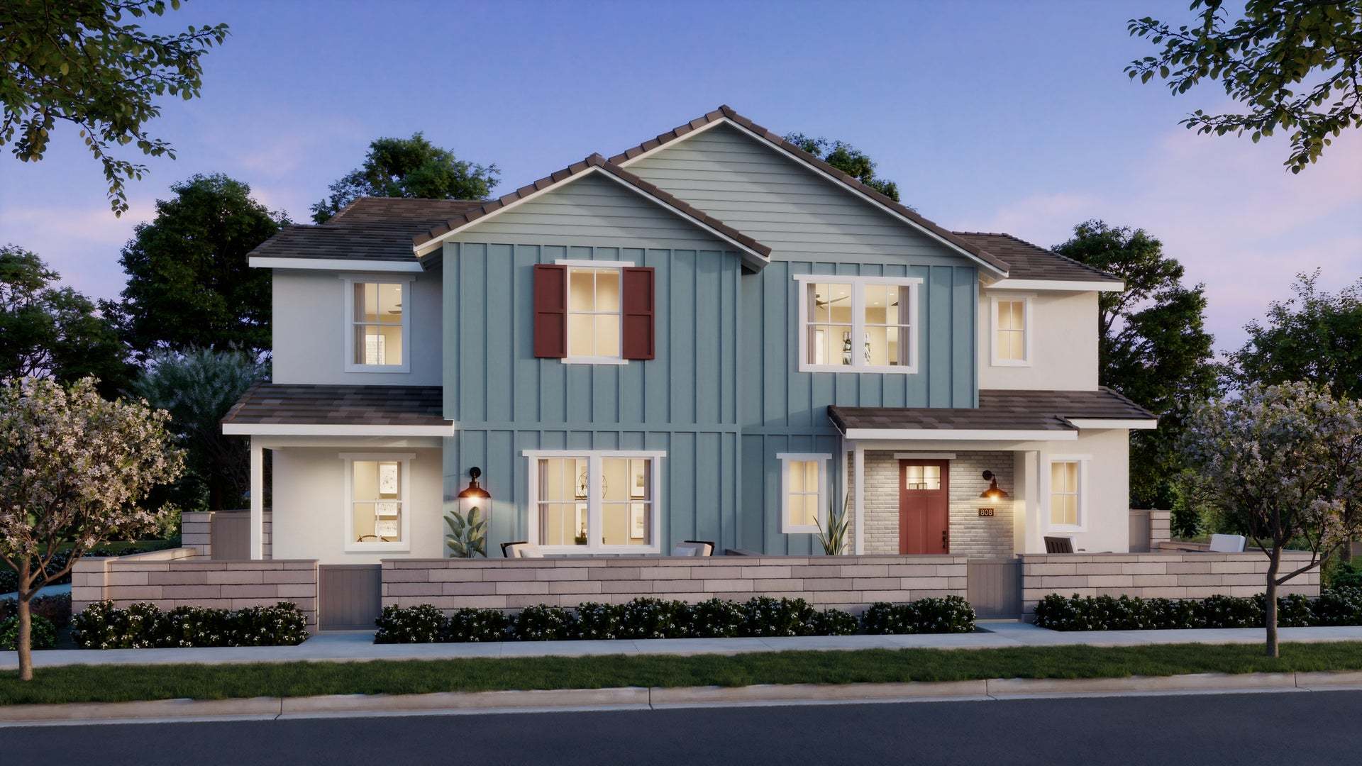 Sunflower at Rienda | Plans 1 & 3 | Farmhouse | Enhanced Exterior | Rendering
