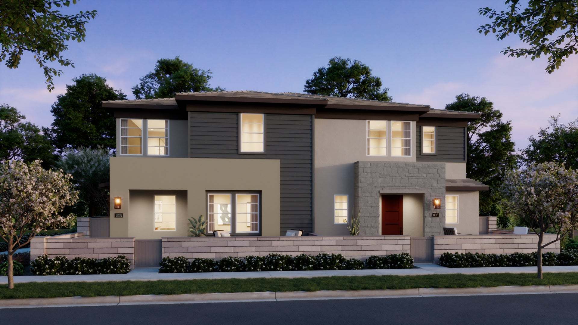 Sunflower at Rienda | Plans 1 & 3 | Prairie | Enhanced Exterior | Rendering